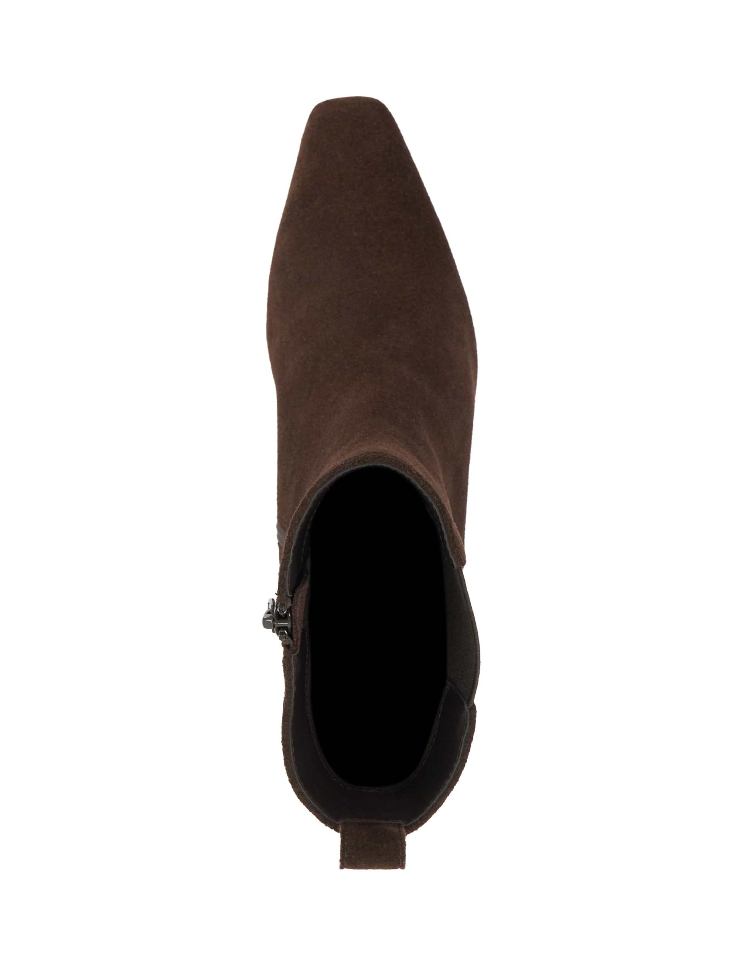 Suede Kitten Heel Pointed Wide Fit Ankle Boots 2 of 5
