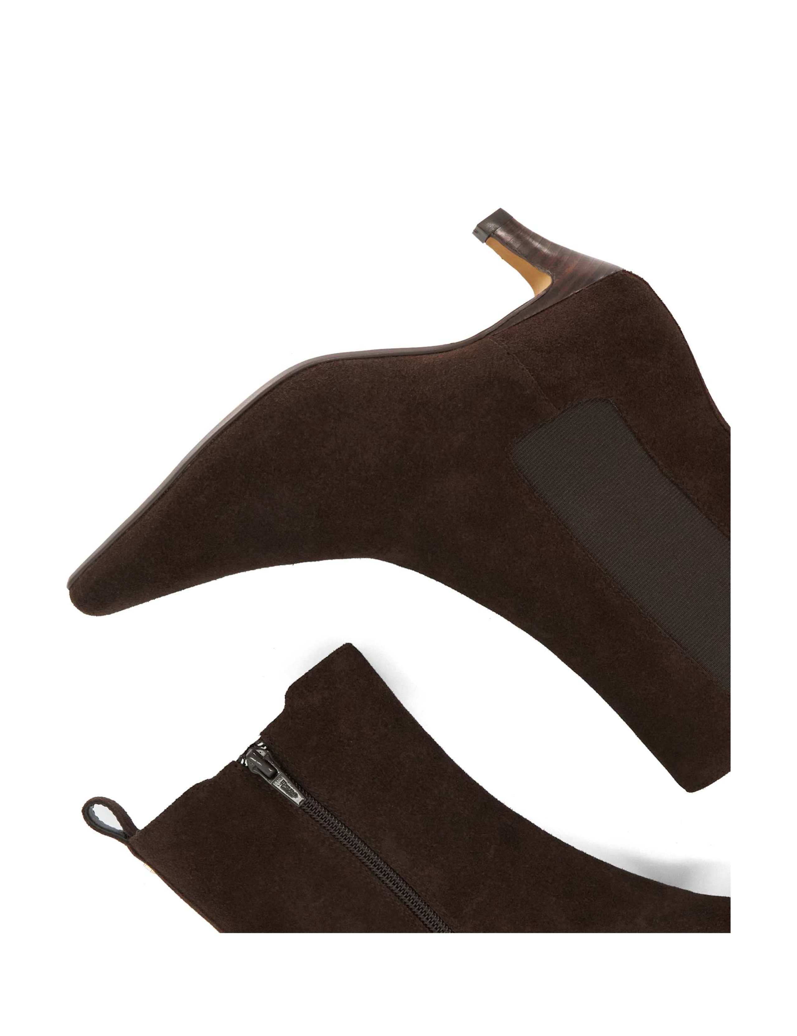Suede Kitten Heel Pointed Wide Fit Ankle Boots 5 of 5