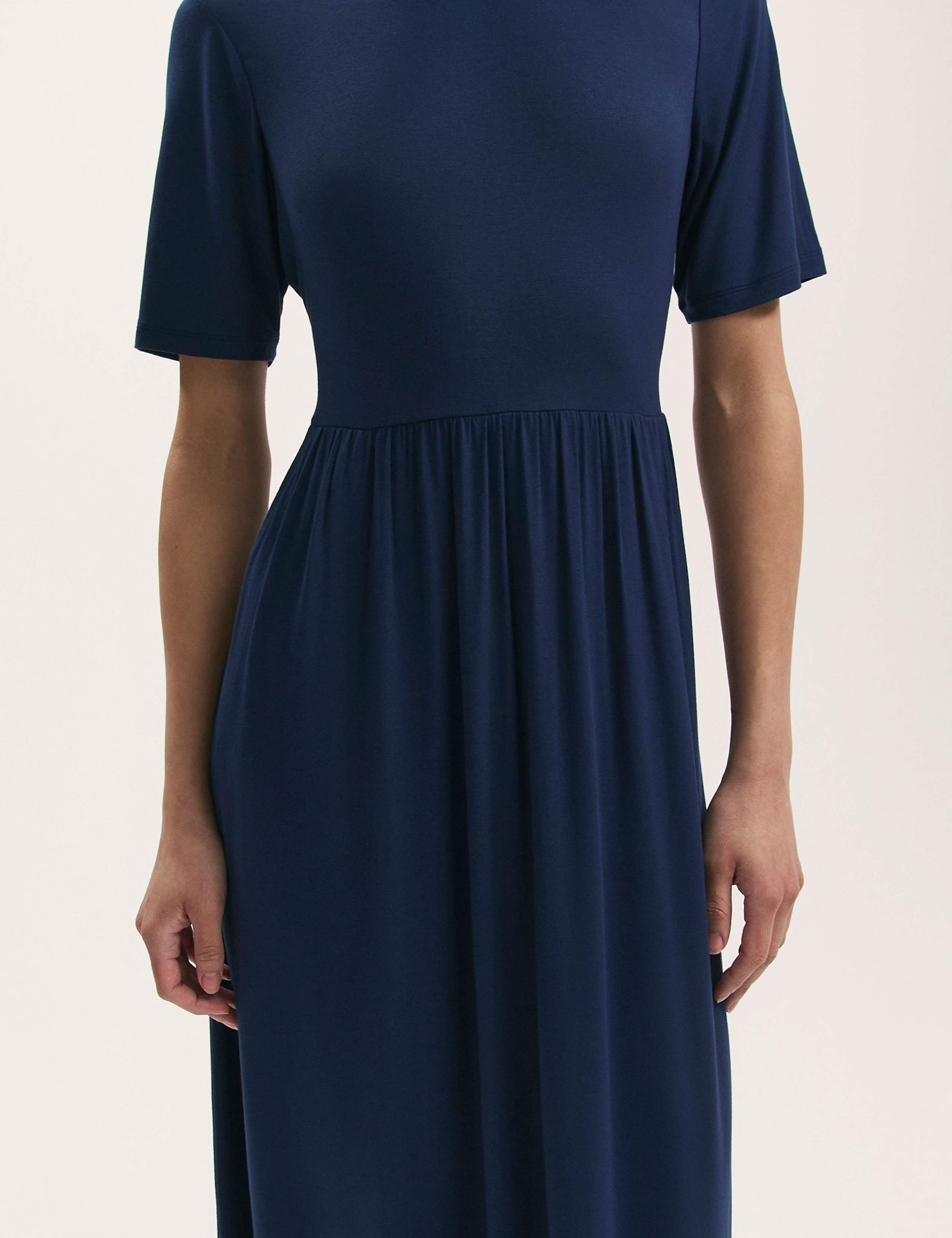 Jersey Round Neck Midi T-Shirt Skater Dress 4 of 4