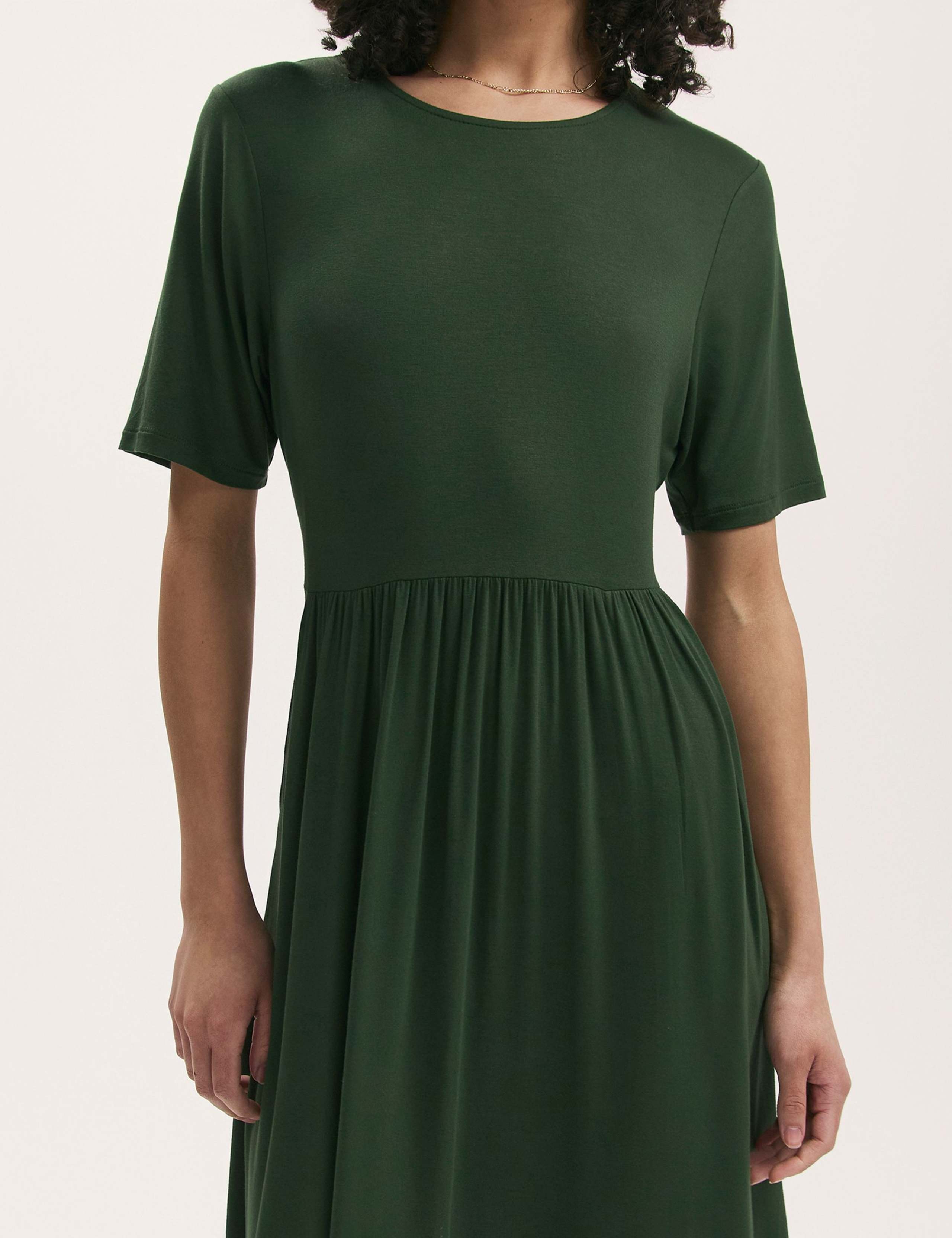 Jersey Round Neck Midi T-Shirt Skater Dress 4 of 4