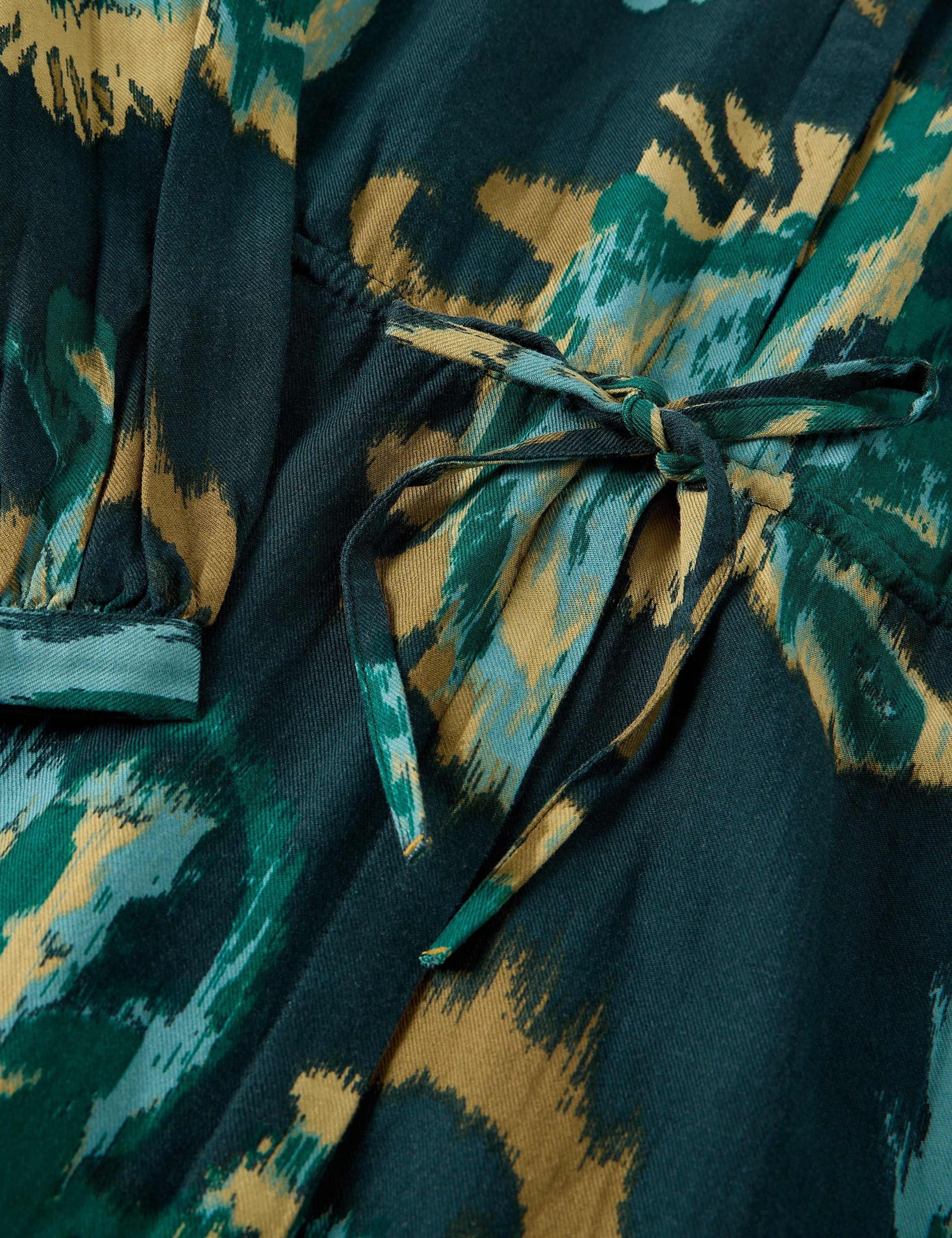 Pure Cotton Printed Collared Midi Dress 6 of 7