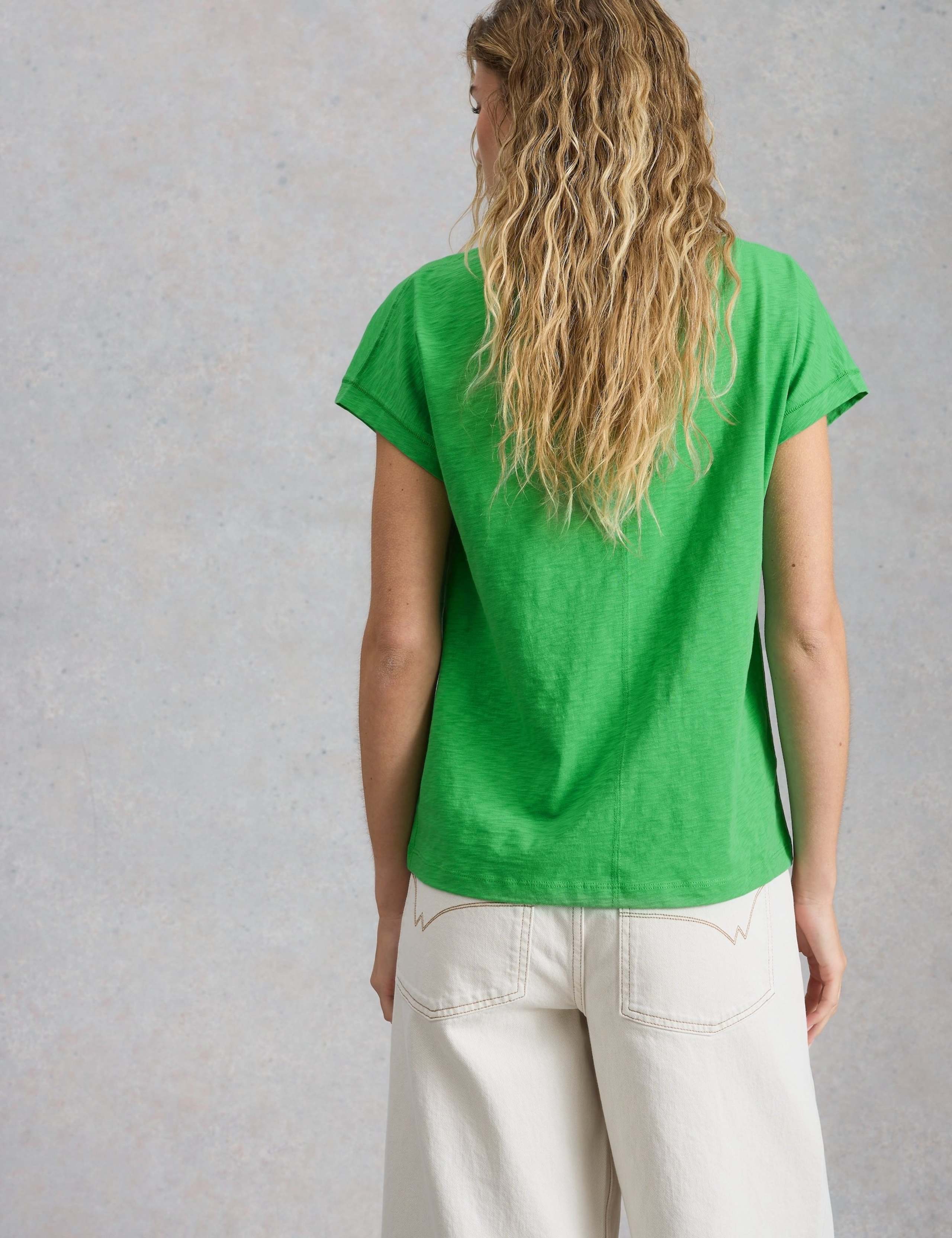 Pure Cotton Notch Neck T-Shirt 5 of 6