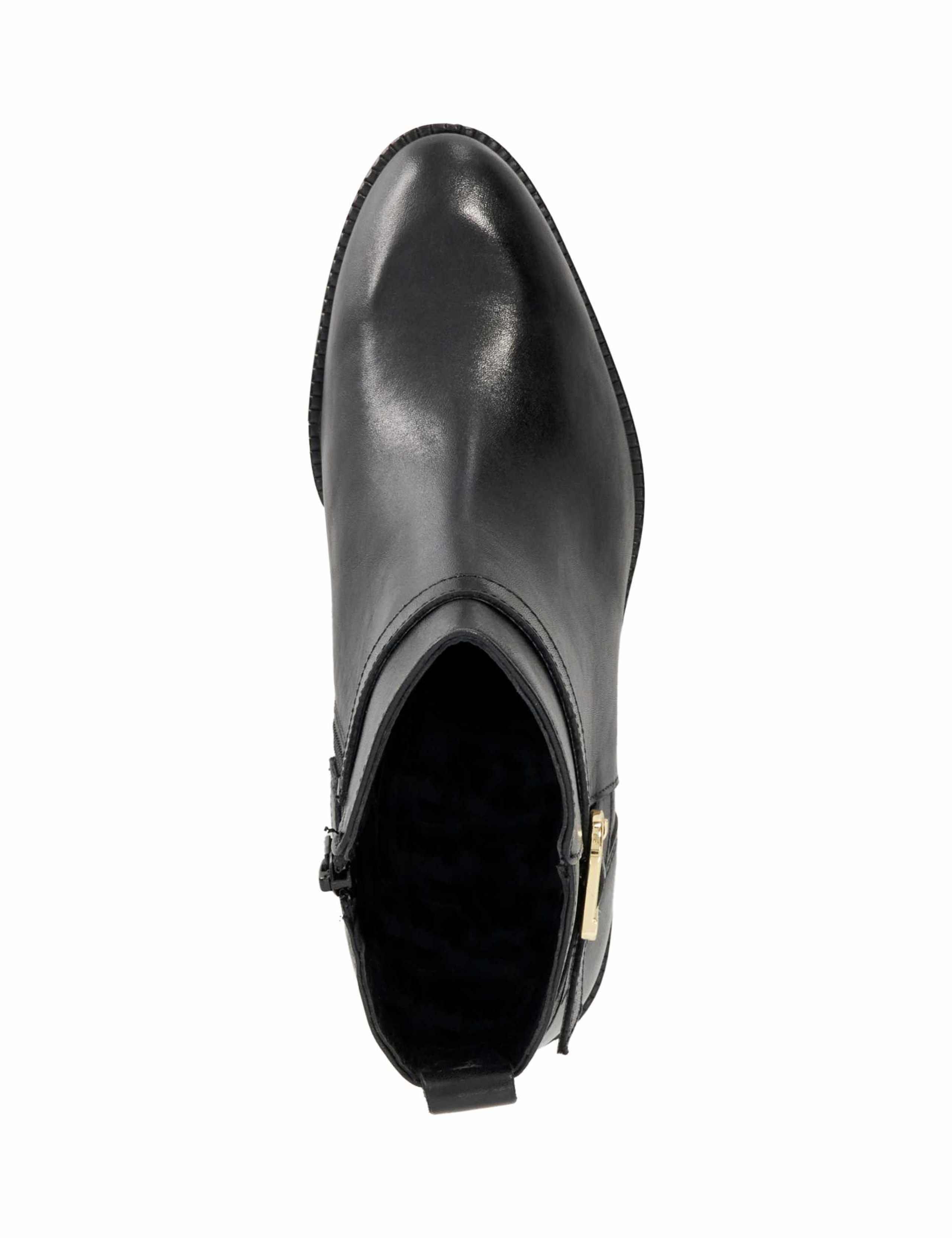 Leather Buckle Block Heel Ankle Boots 4 of 5