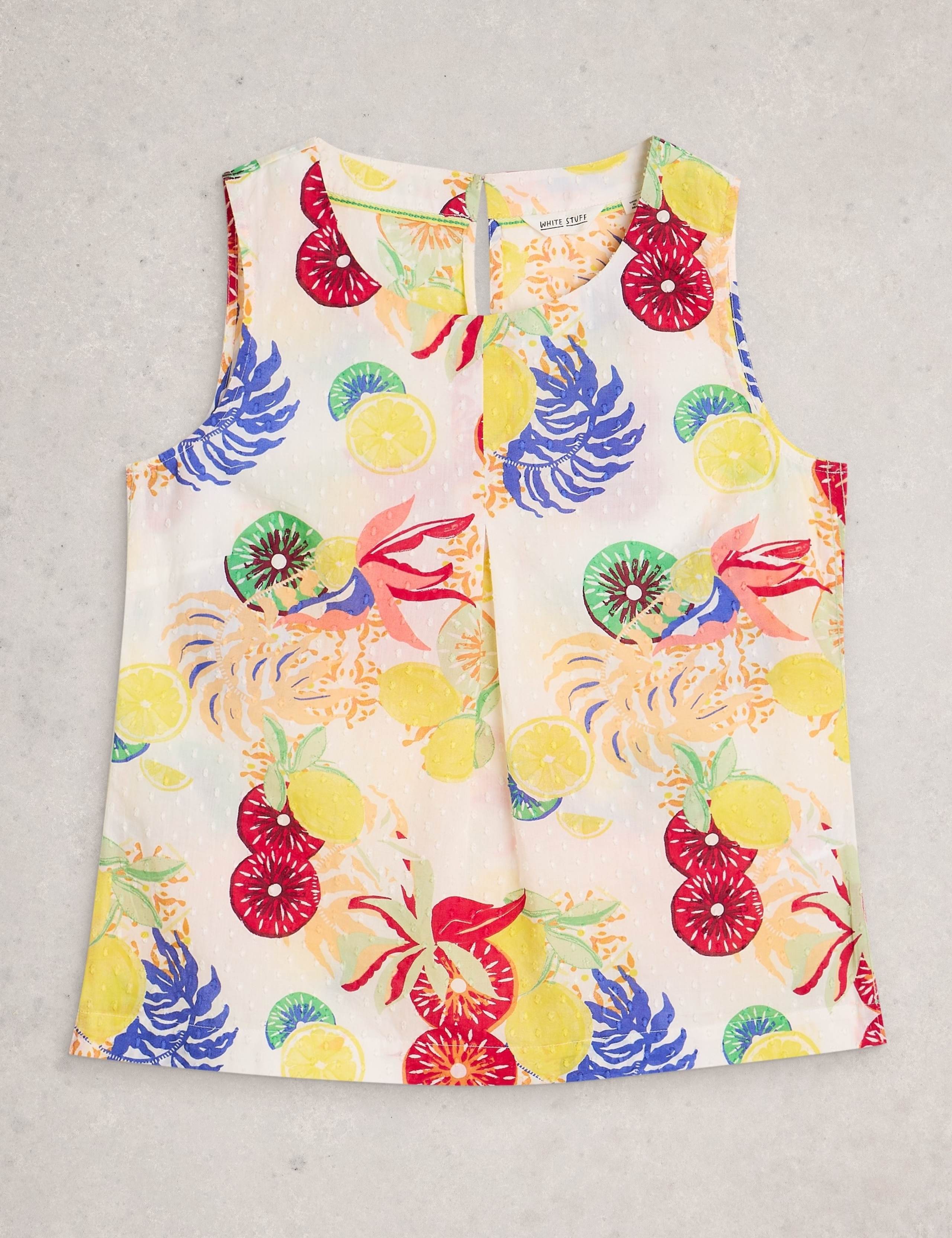 Pure Cotton Floral Vest 2 of 6