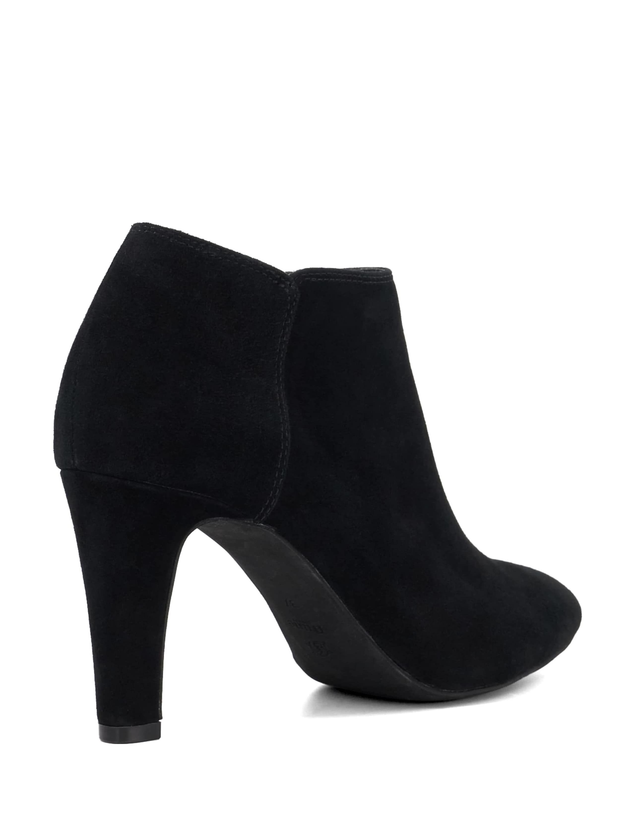 Wide Fit Suede Block Heel Round Toe Boots 2 of 5