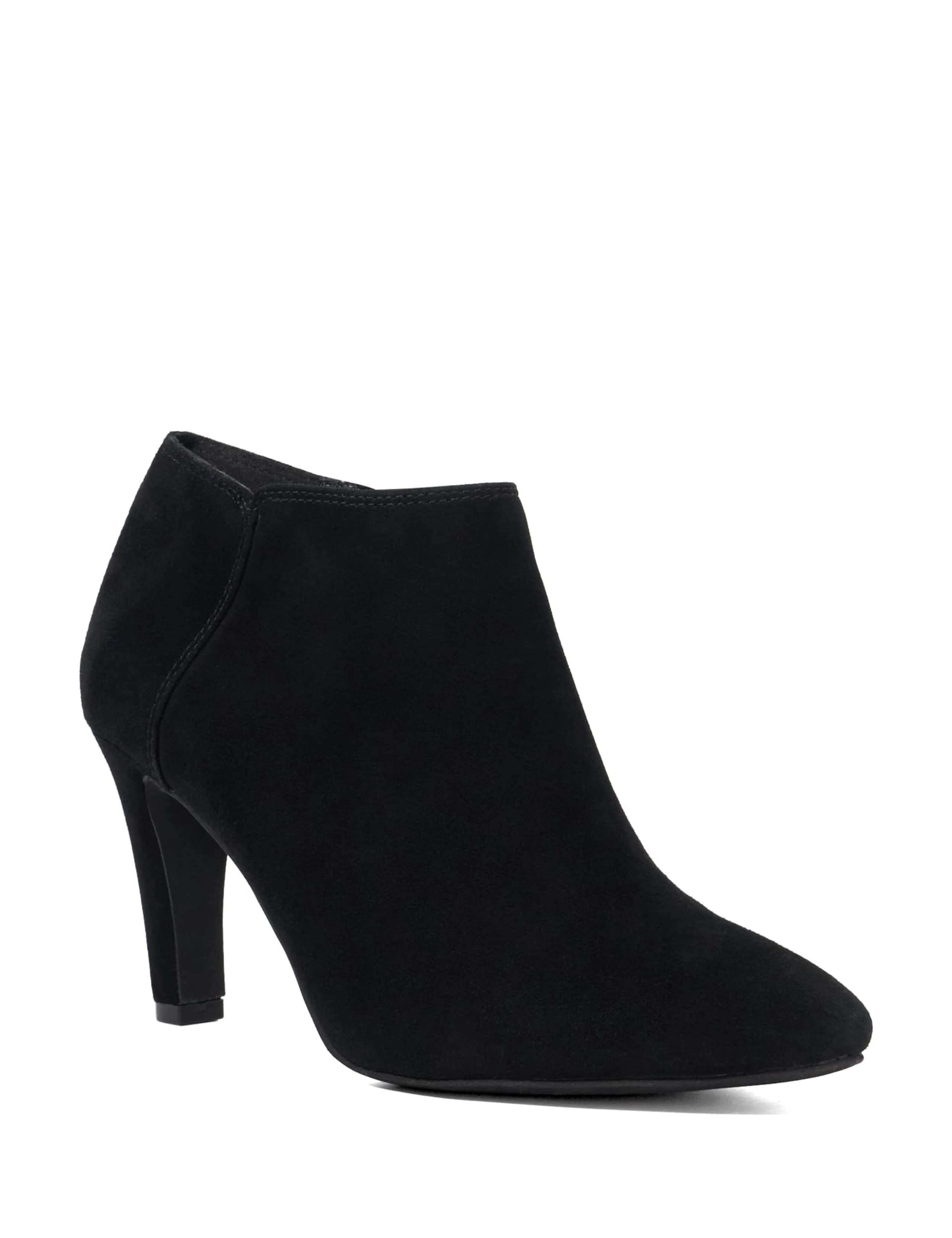 Wide Fit Suede Block Heel Round Toe Boots 3 of 5