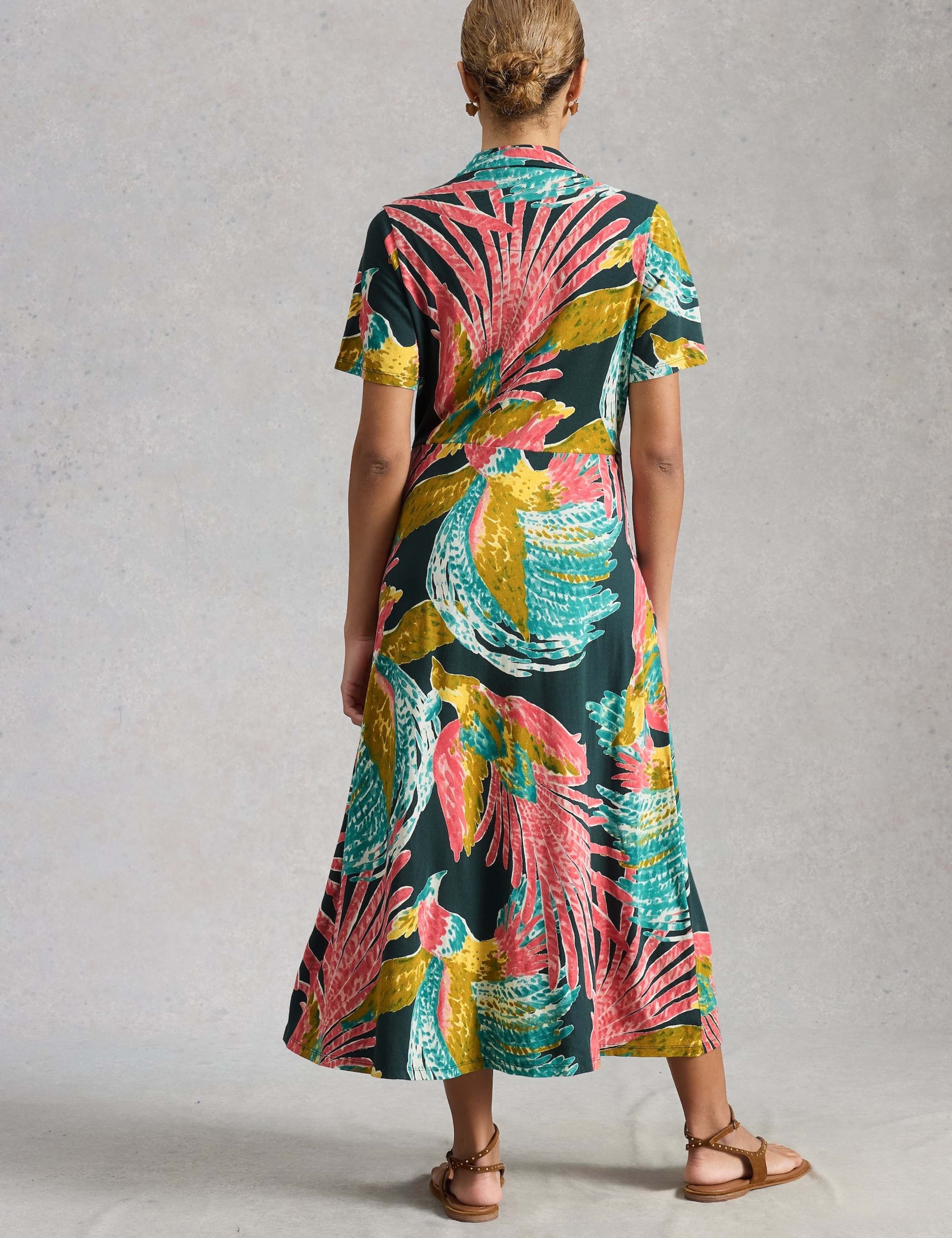 Jersey Printed Midi Shirt Dress 3 of 6