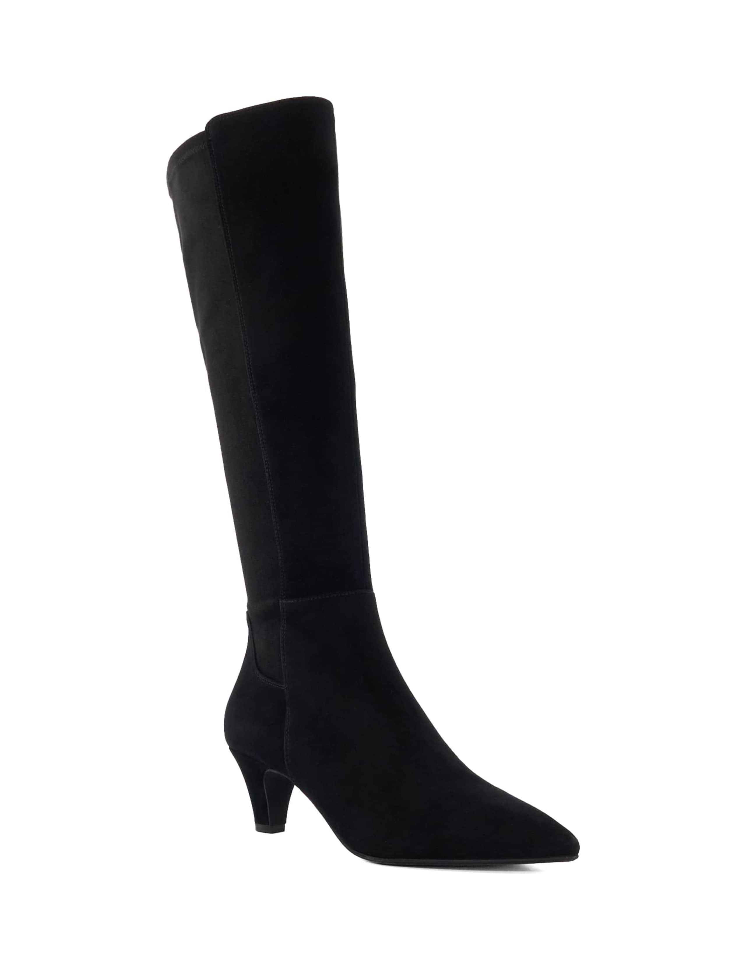 Suede Kitten Heel Knee High Boots 3 of 5