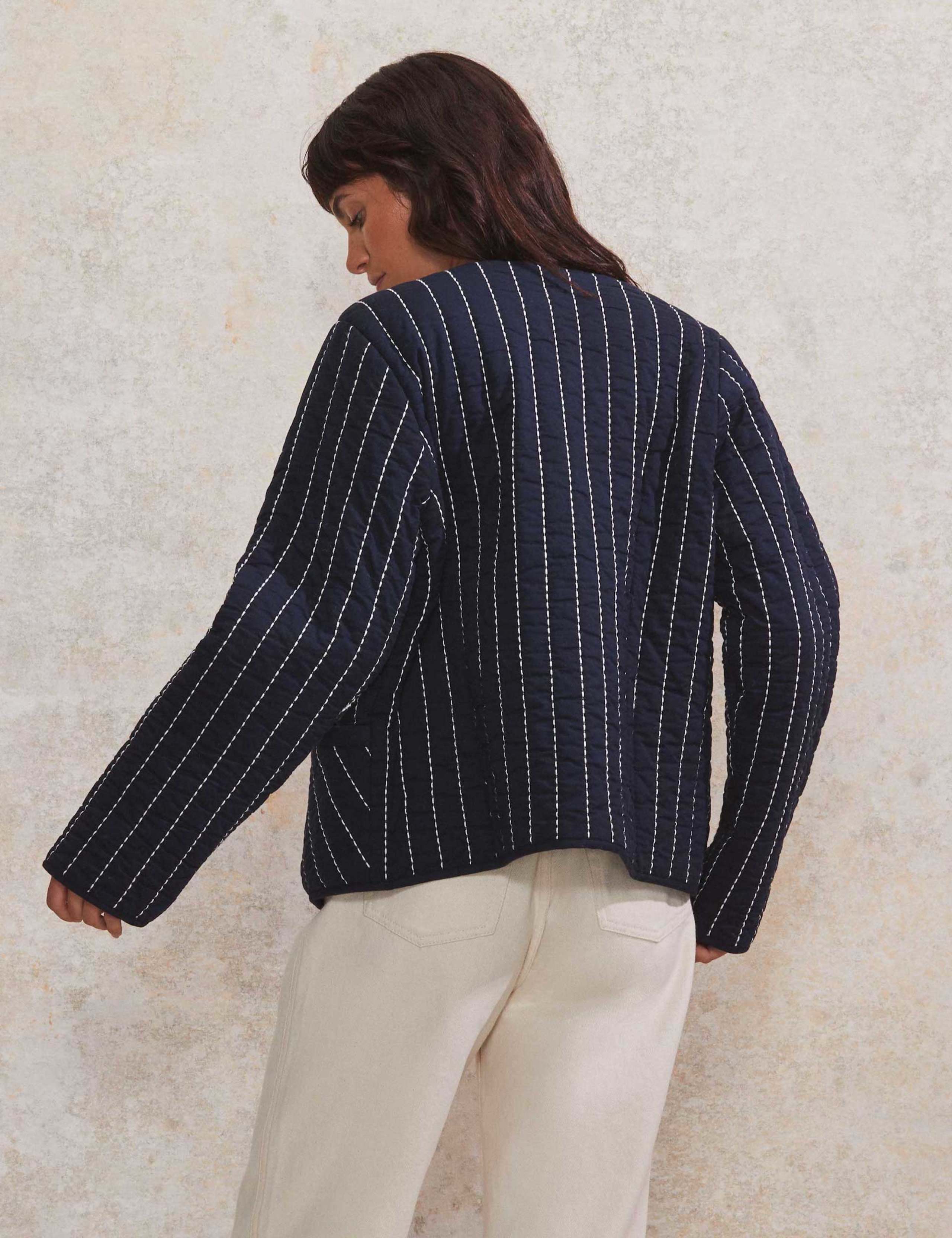 Pure Cotton Striped Padded Jacket 4 of 5