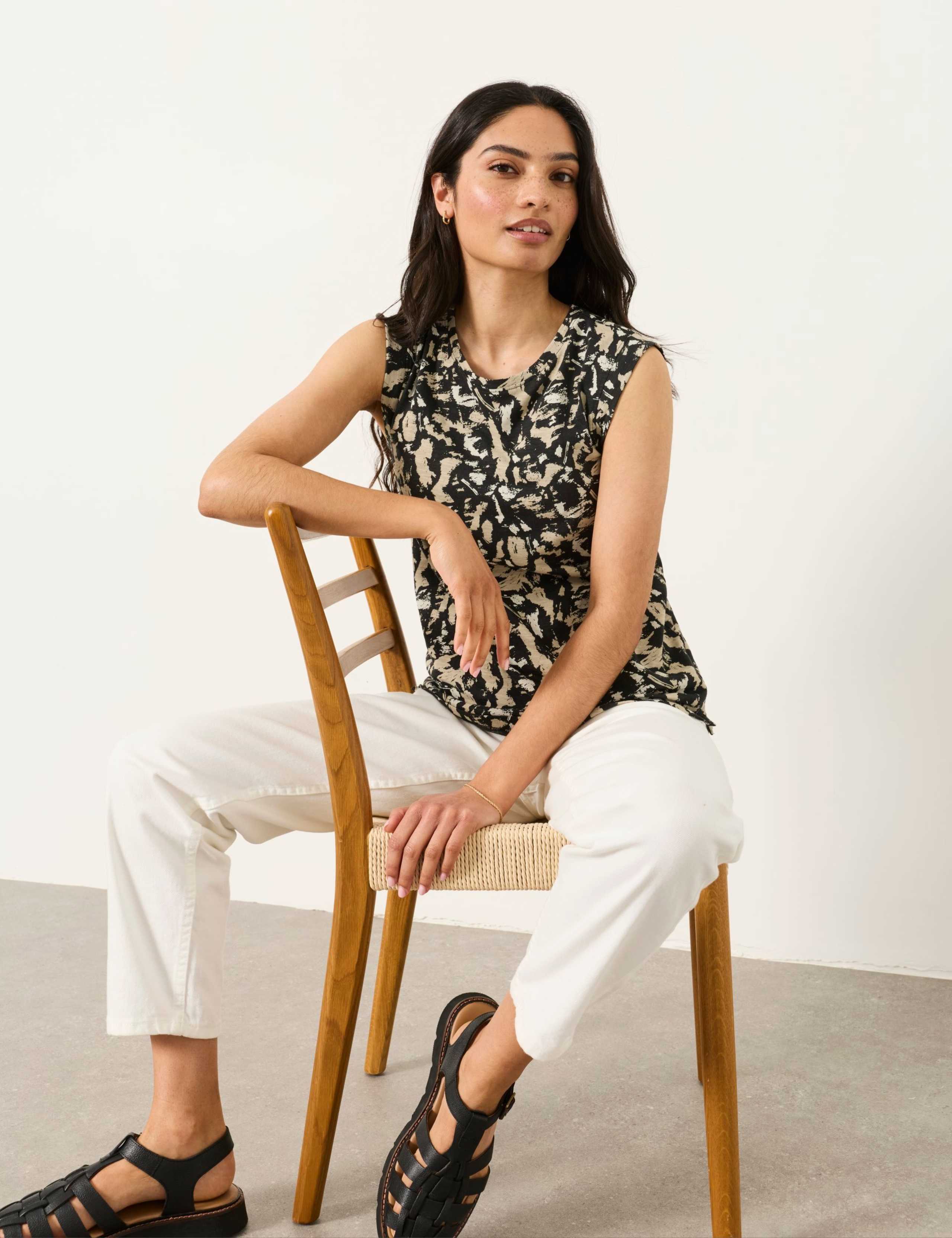 Cotton Modal Blend Printed Vest 6 of 6