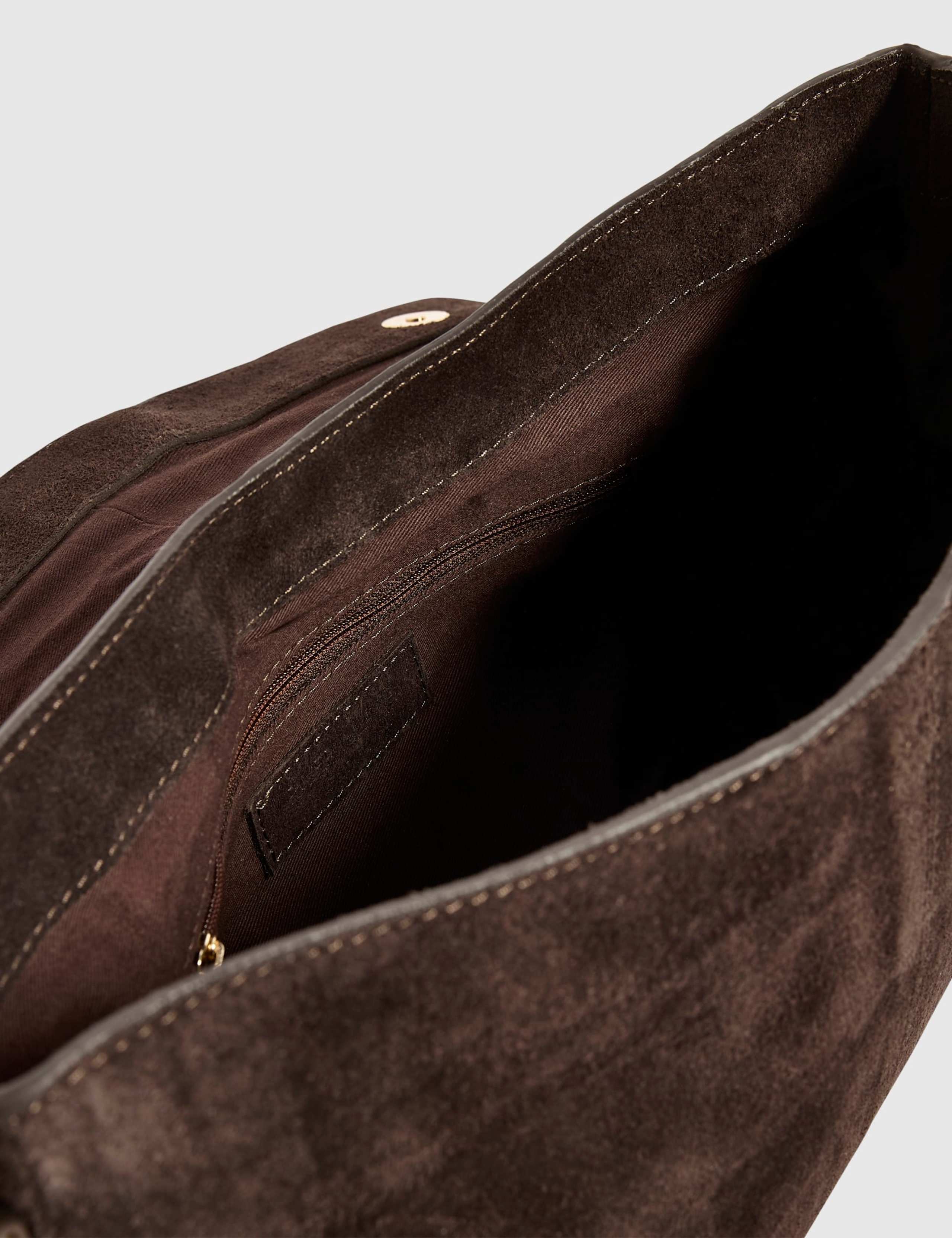 Suede Chain Strap Shoulder Bag 2 of 5