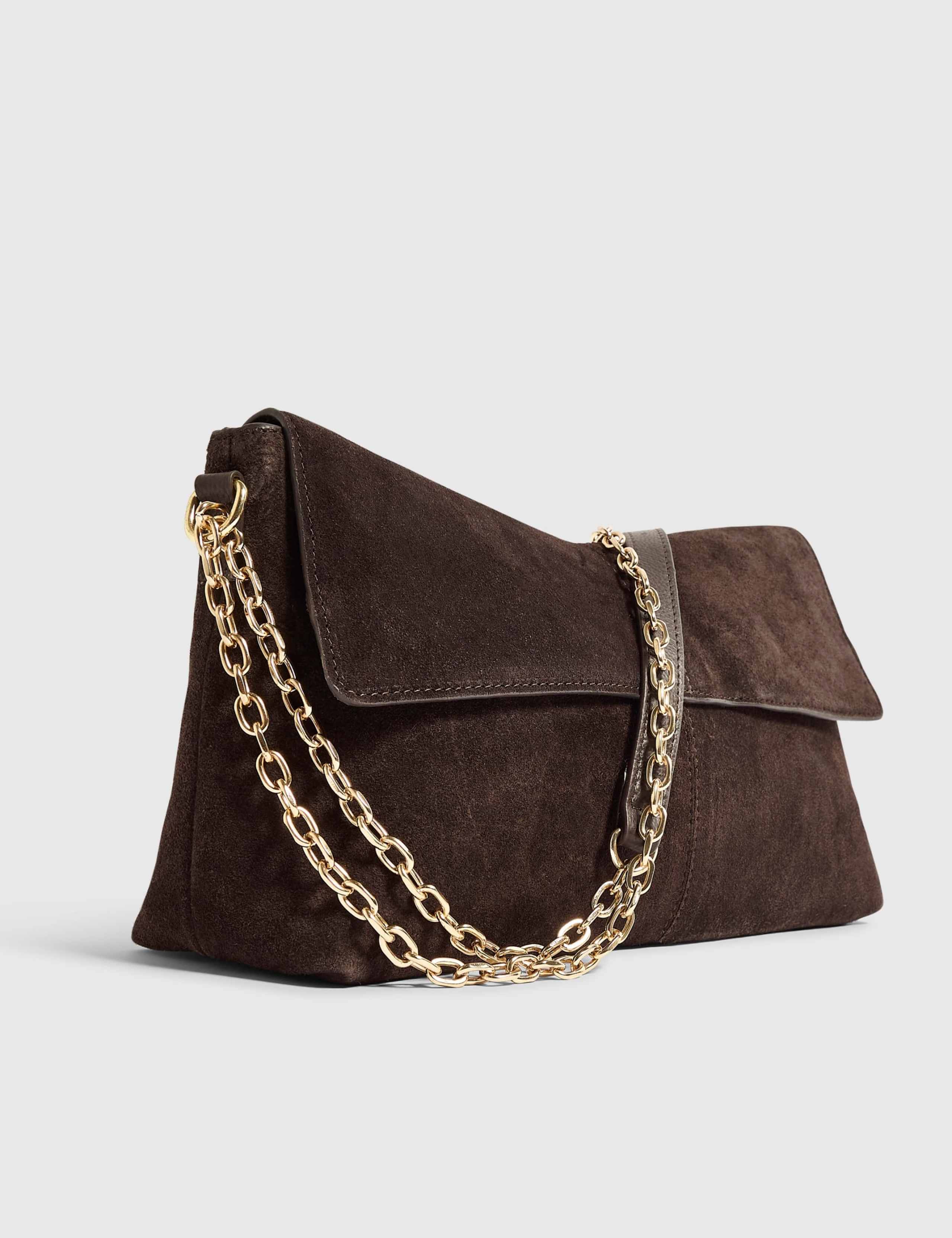 Suede Chain Strap Shoulder Bag 3 of 5