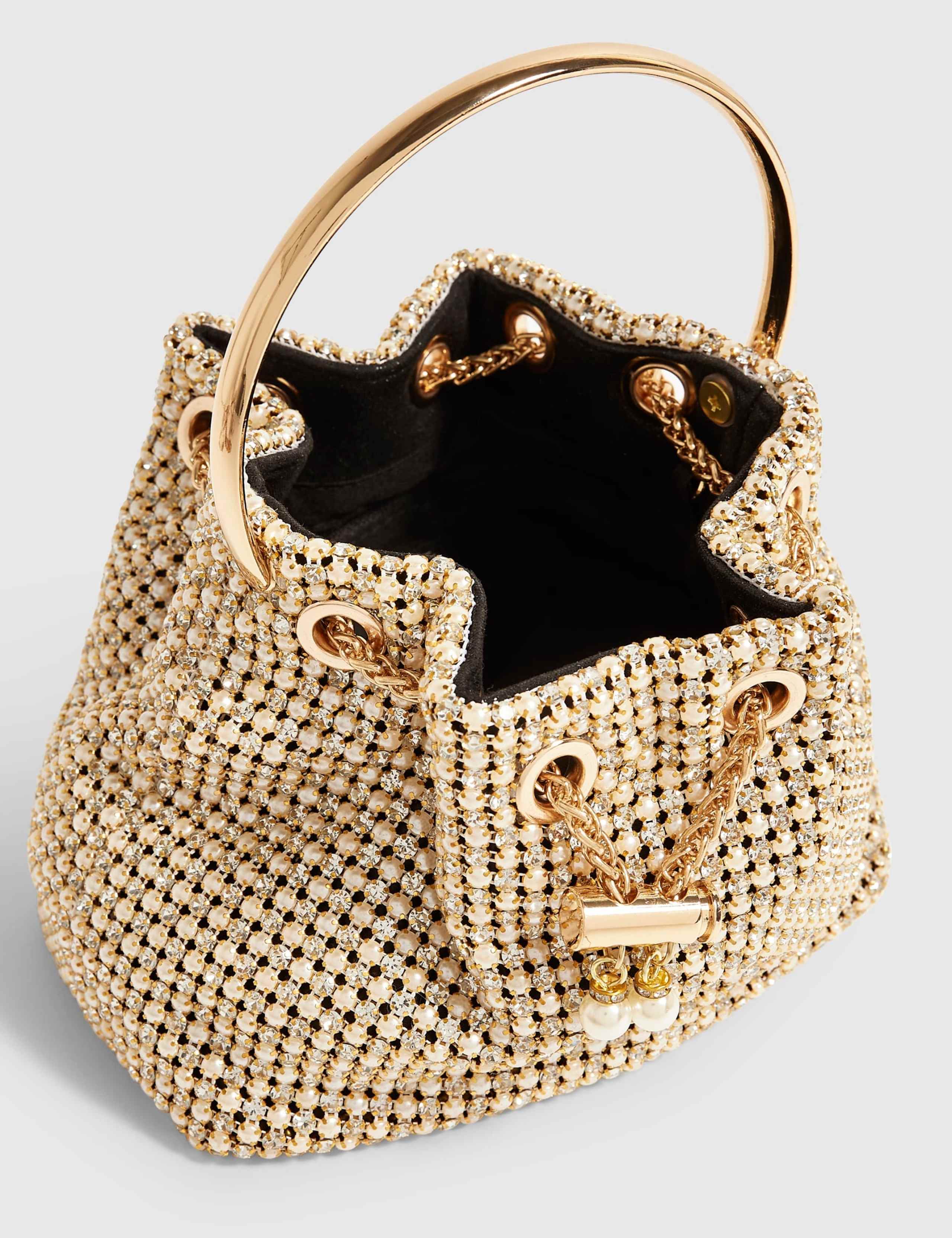 Pearl Mesh Droplet Clutch Bag 3 of 3