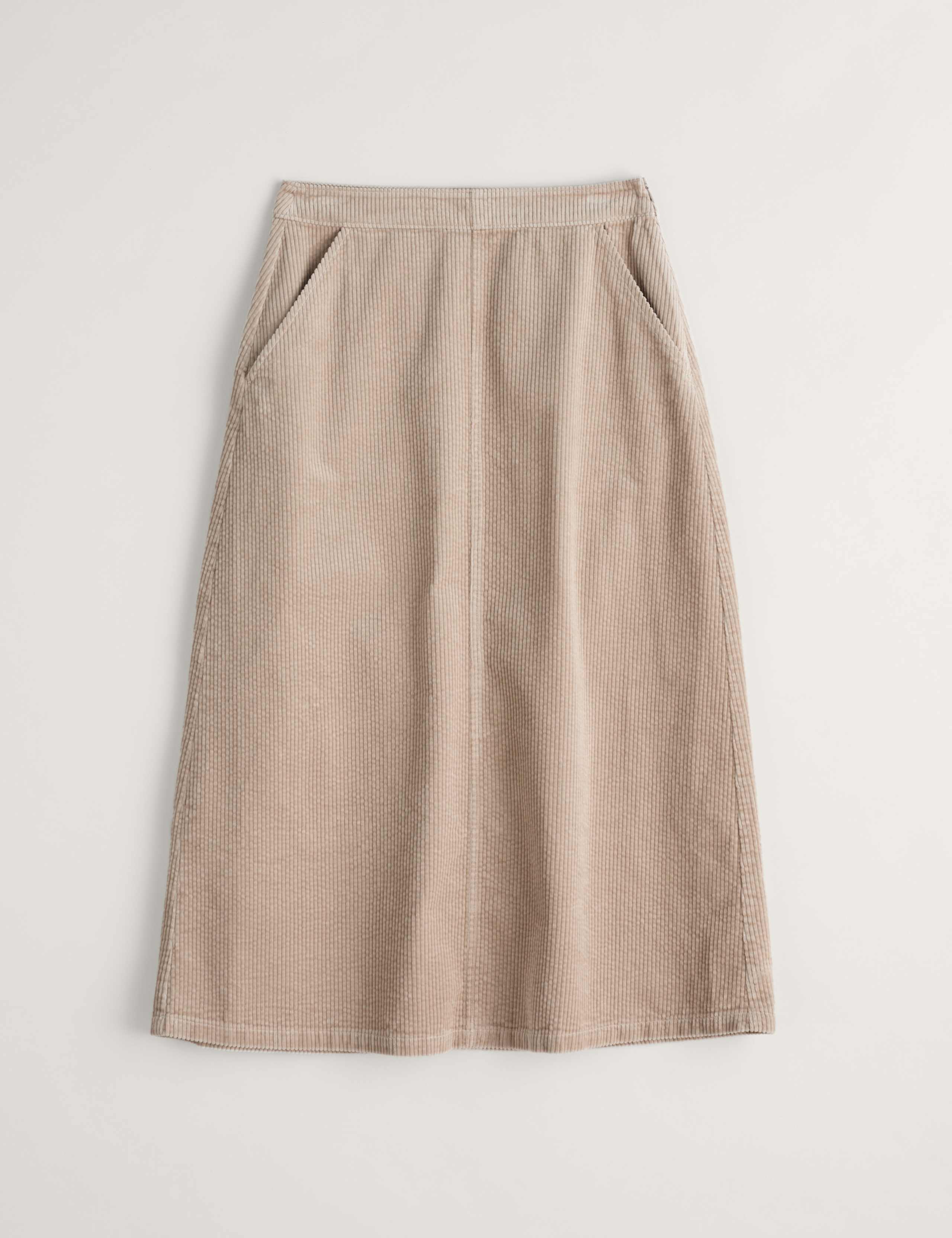 Pure Cotton Textured Midi A-Line Skirt 2 of 4