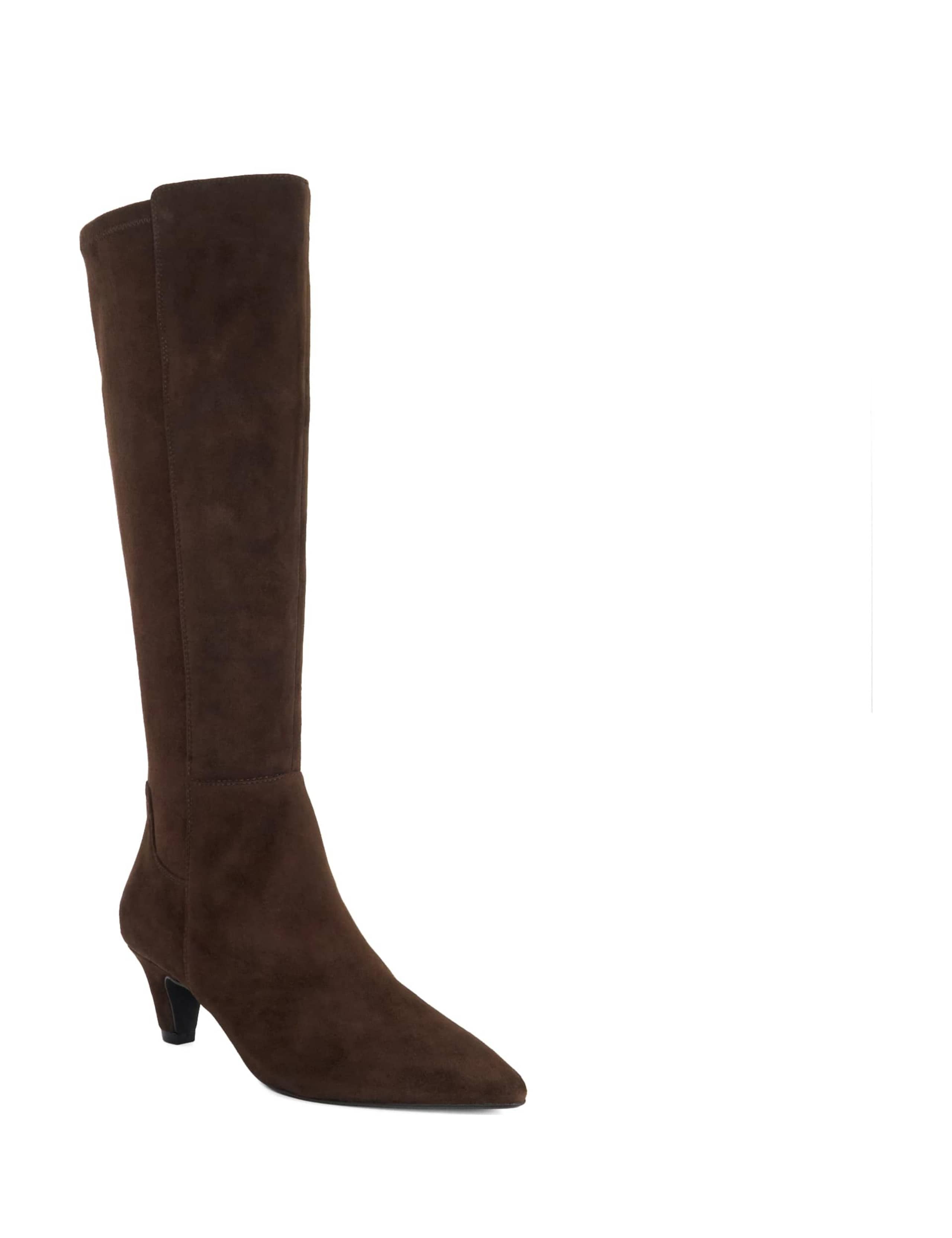Leather Kitten Heel Knee High Boots 3 of 5