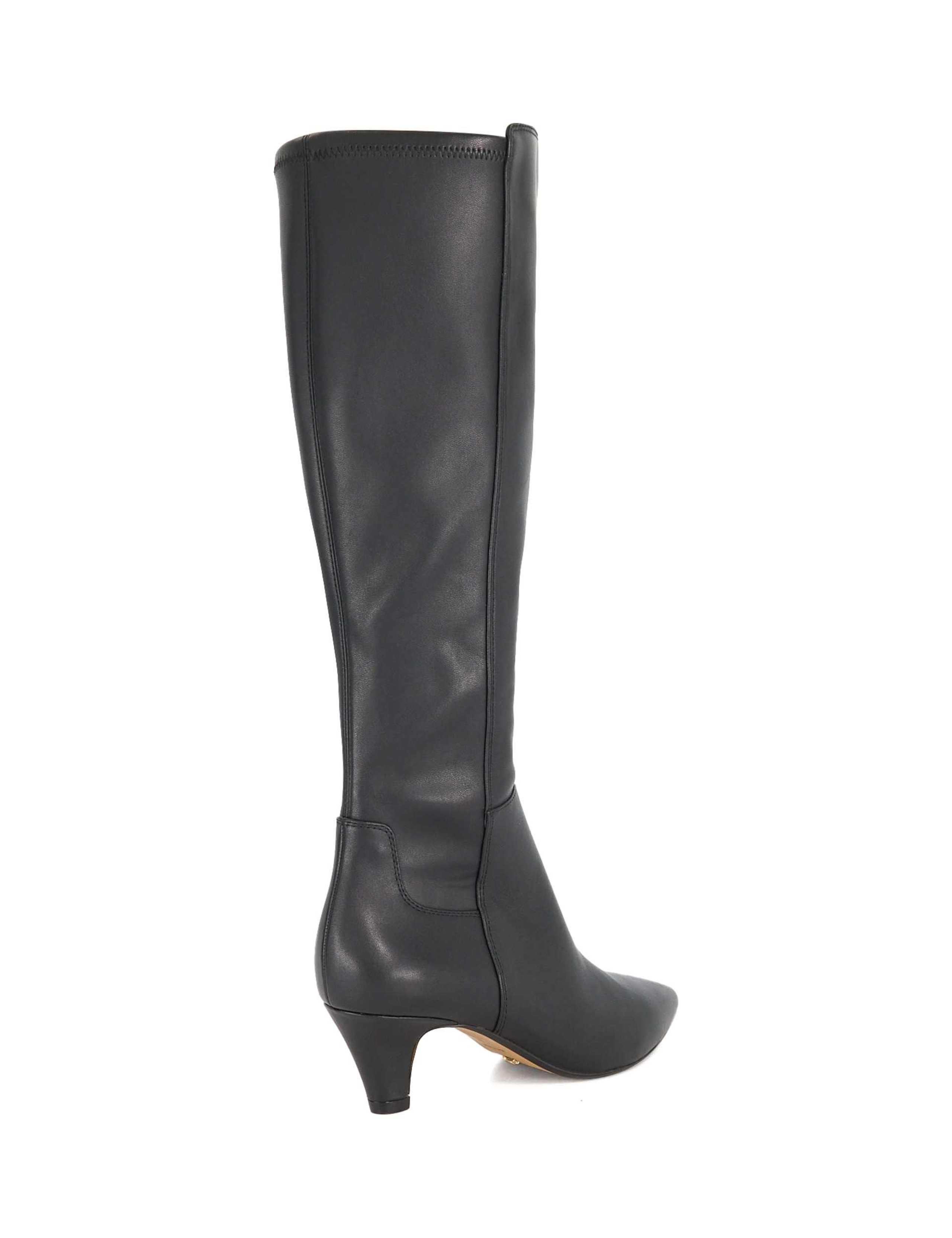 Leather Kitten Heel Knee High Boots 2 of 5