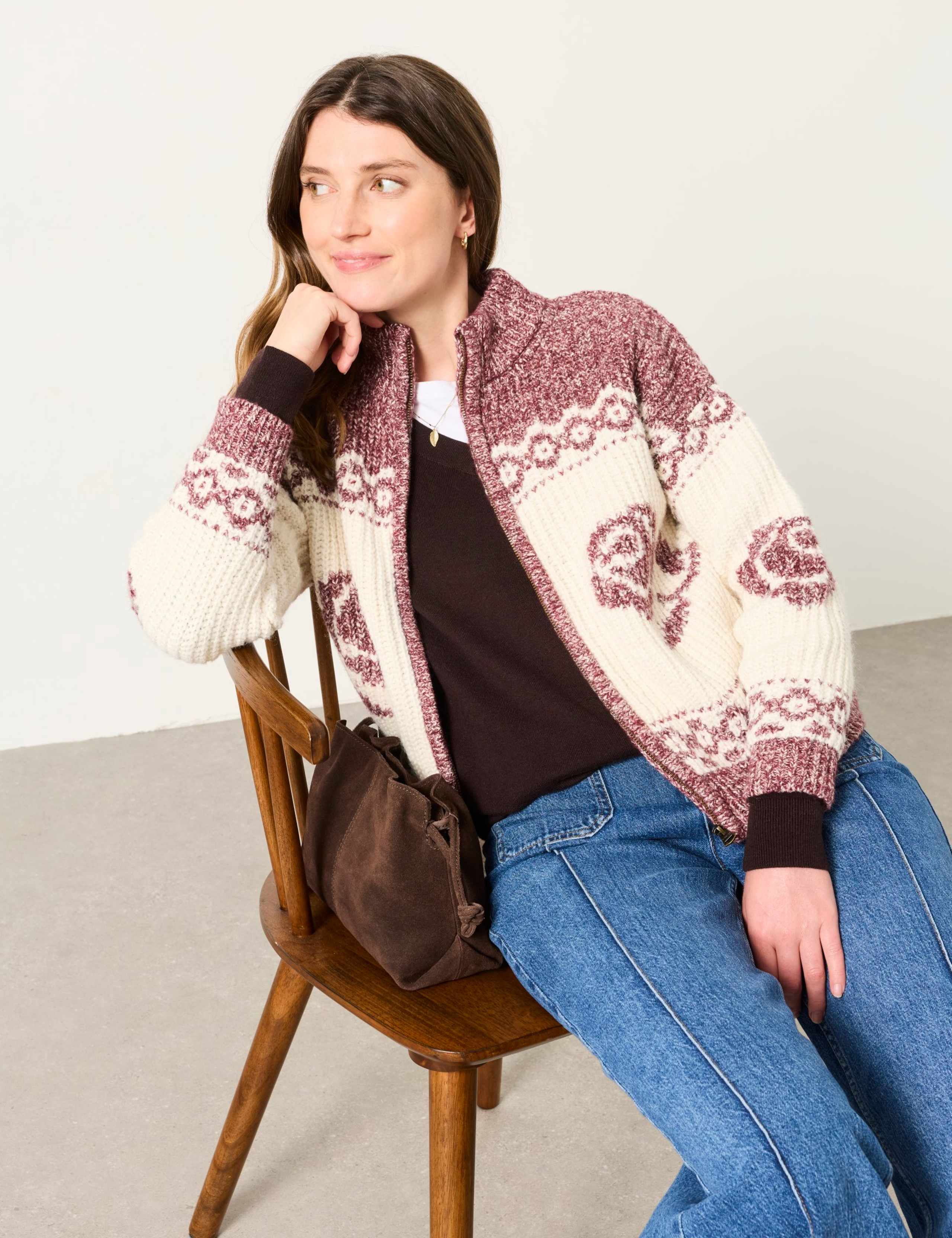 Cotton Blend Floral Cardigan 4 of 6