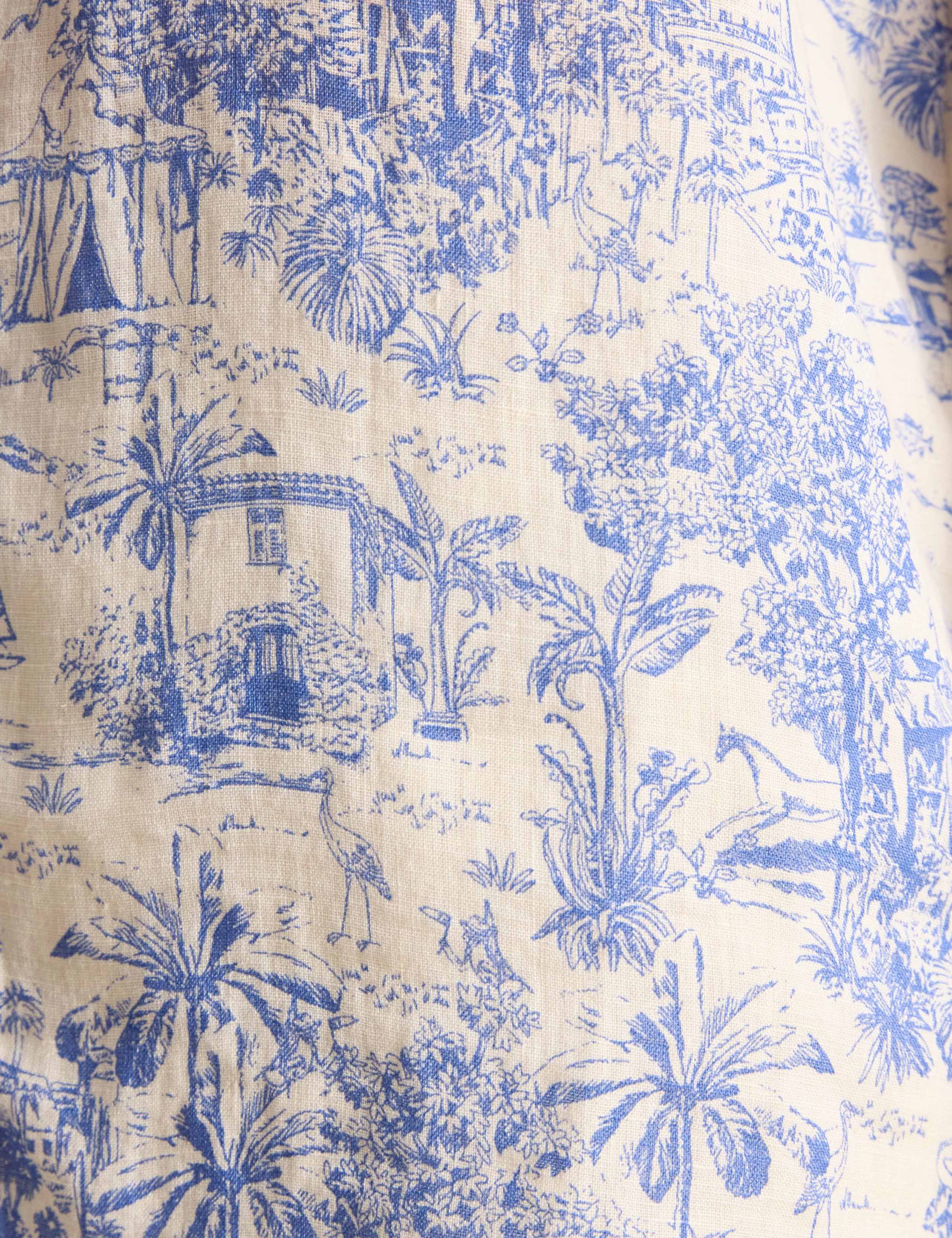 Pure Linen Printed Collared Relaxed Shirt 9 of 9