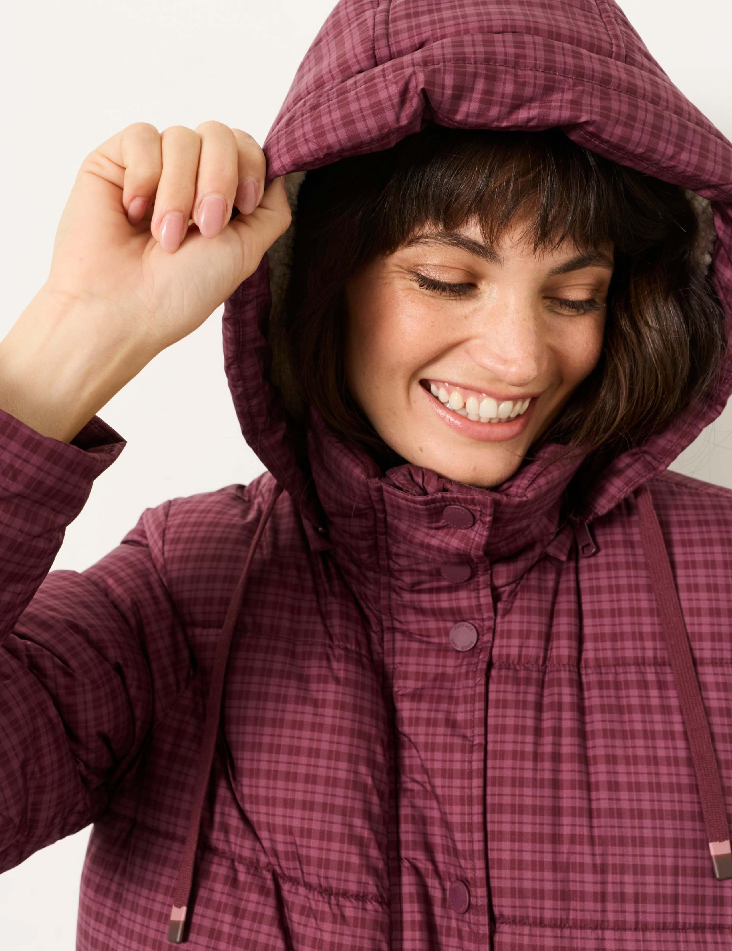 Checked Hooded Puffer Jacket 5 of 6