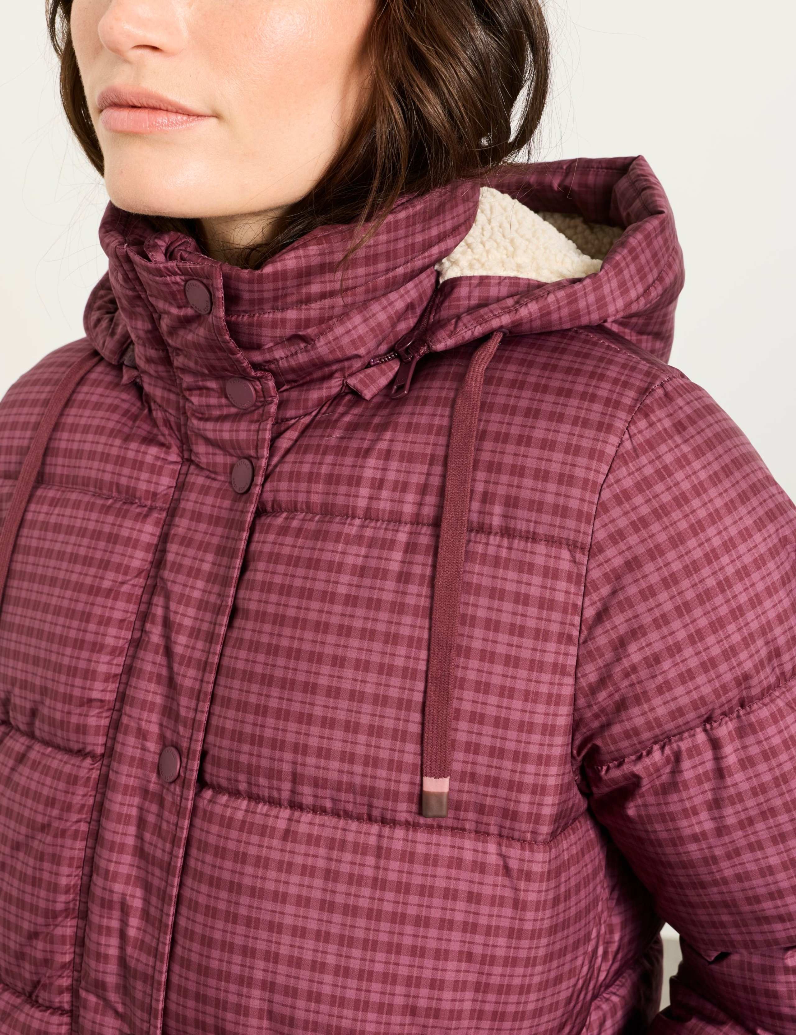 Checked Hooded Puffer Jacket 6 of 6
