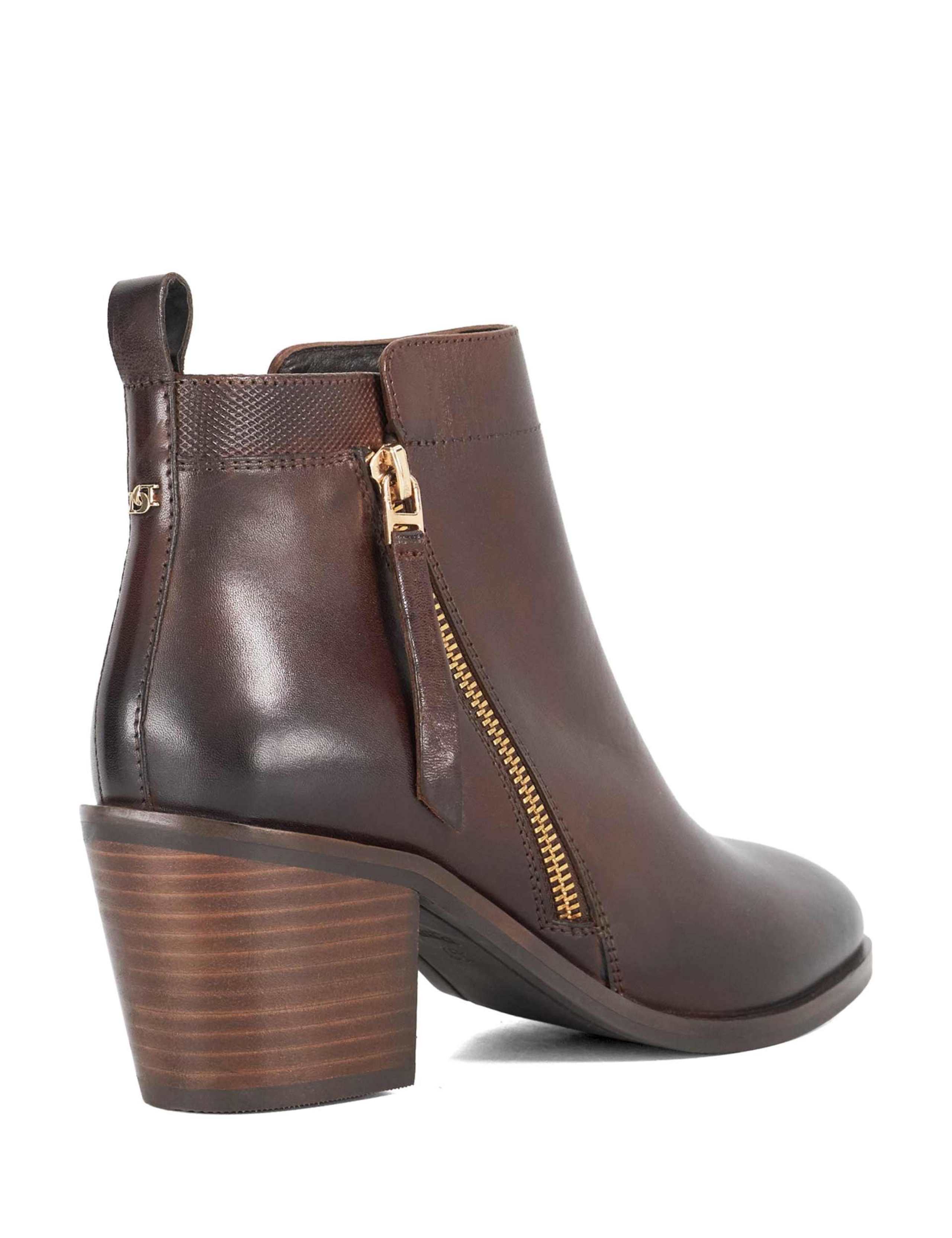 Leather Block Heel Ankle Boots 2 of 5