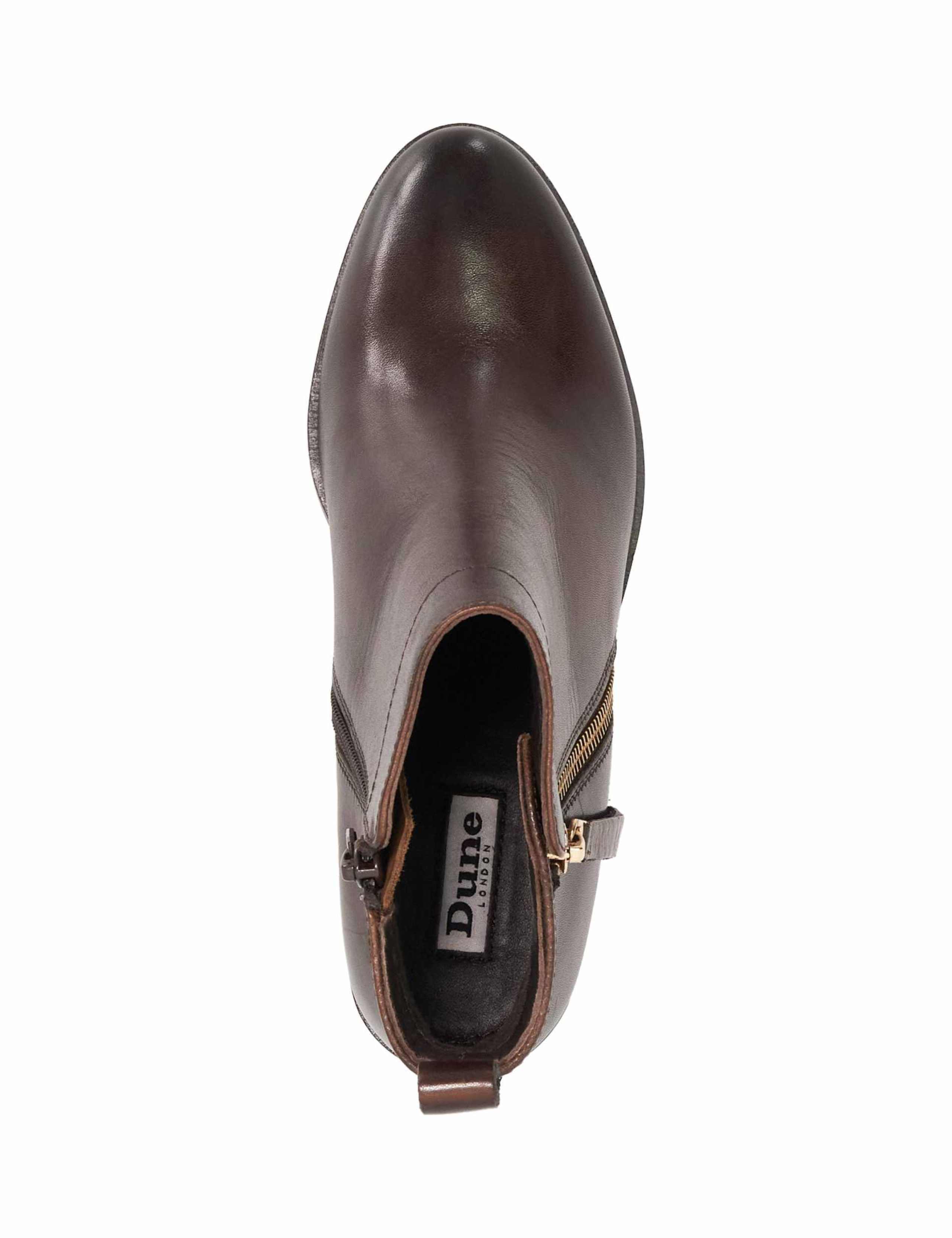 Leather Block Heel Ankle Boots 4 of 5