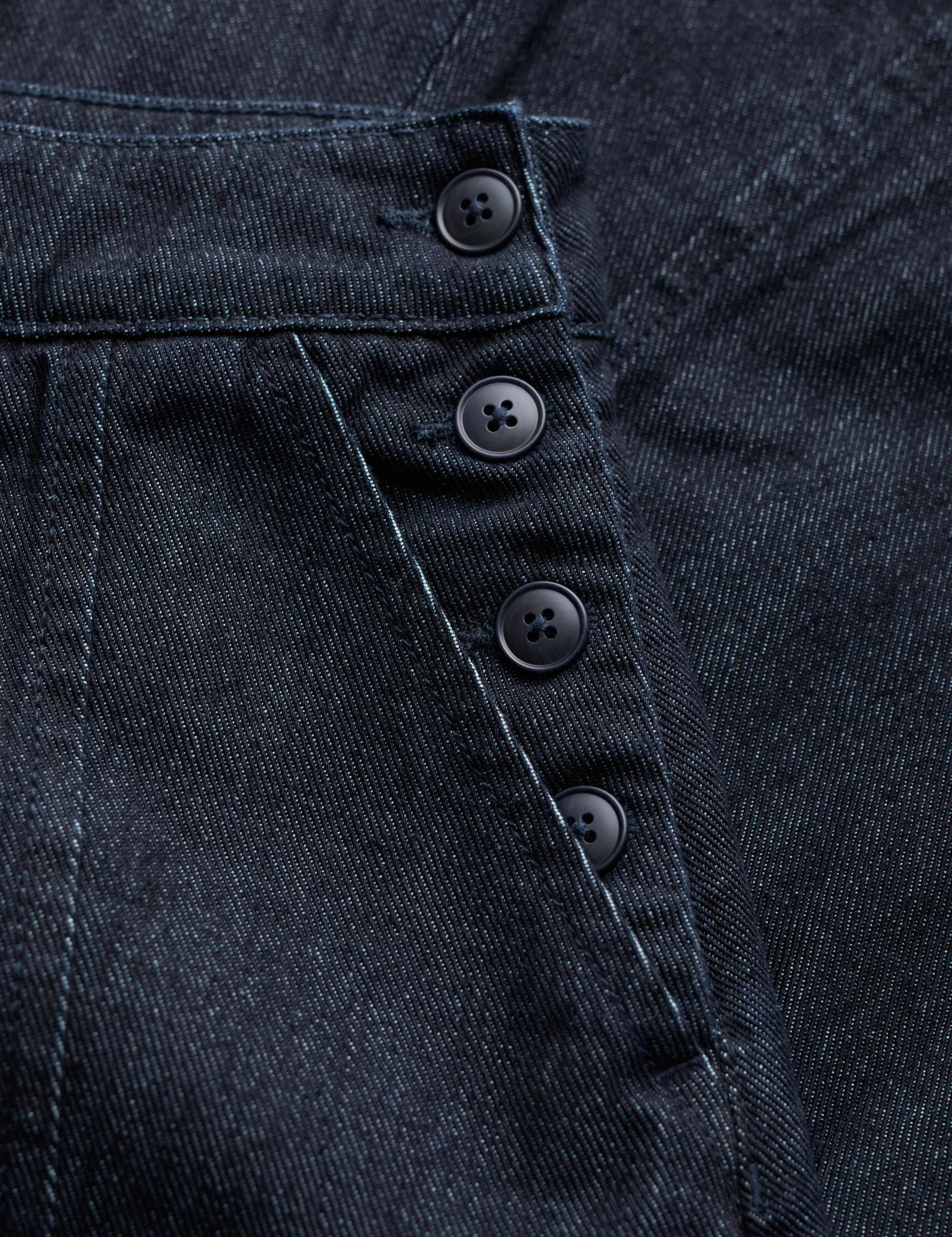 Cotton Rich Denim Midi A-Line Skirt 5 of 5