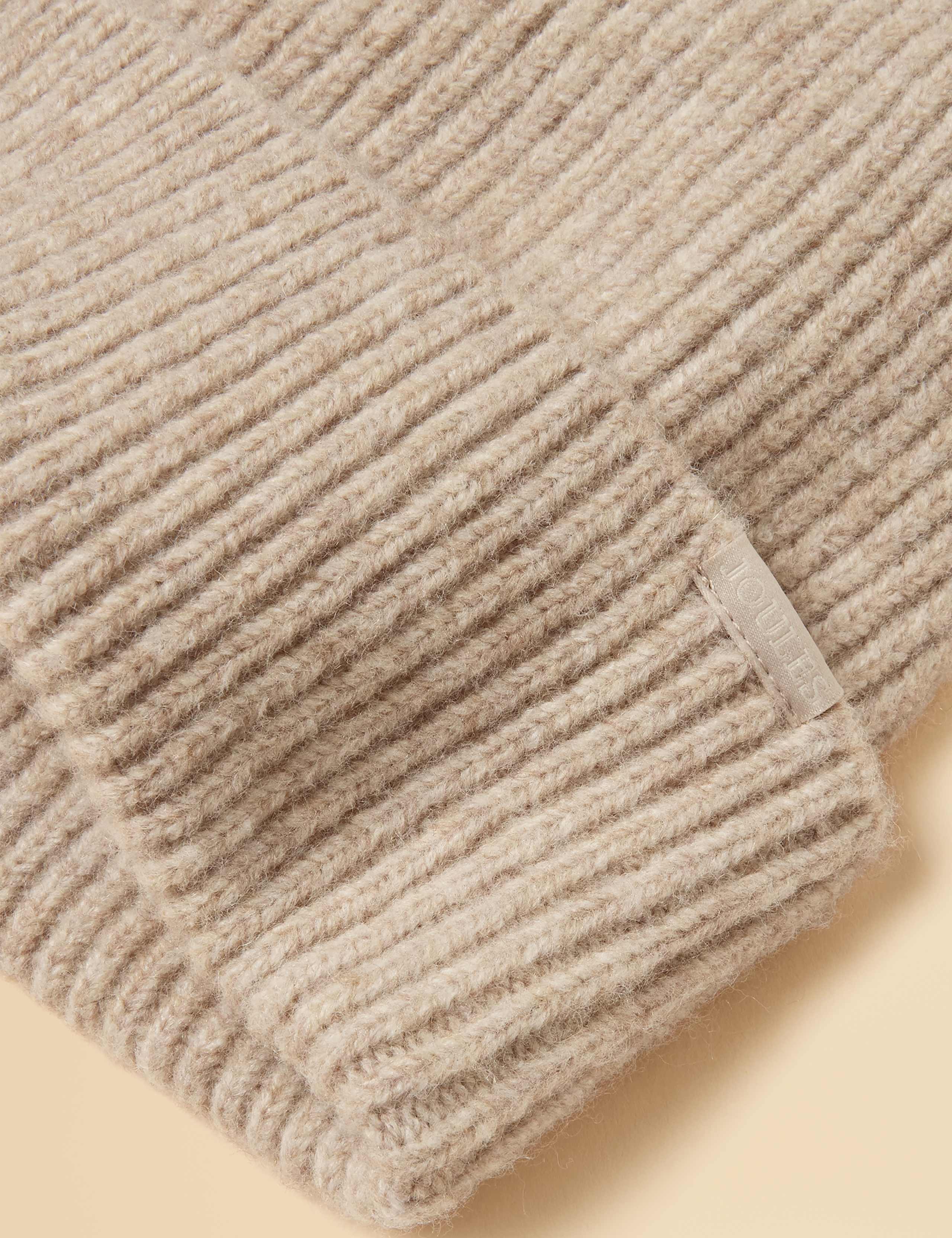 Knitted Textured Beanie Hat 6 of 6