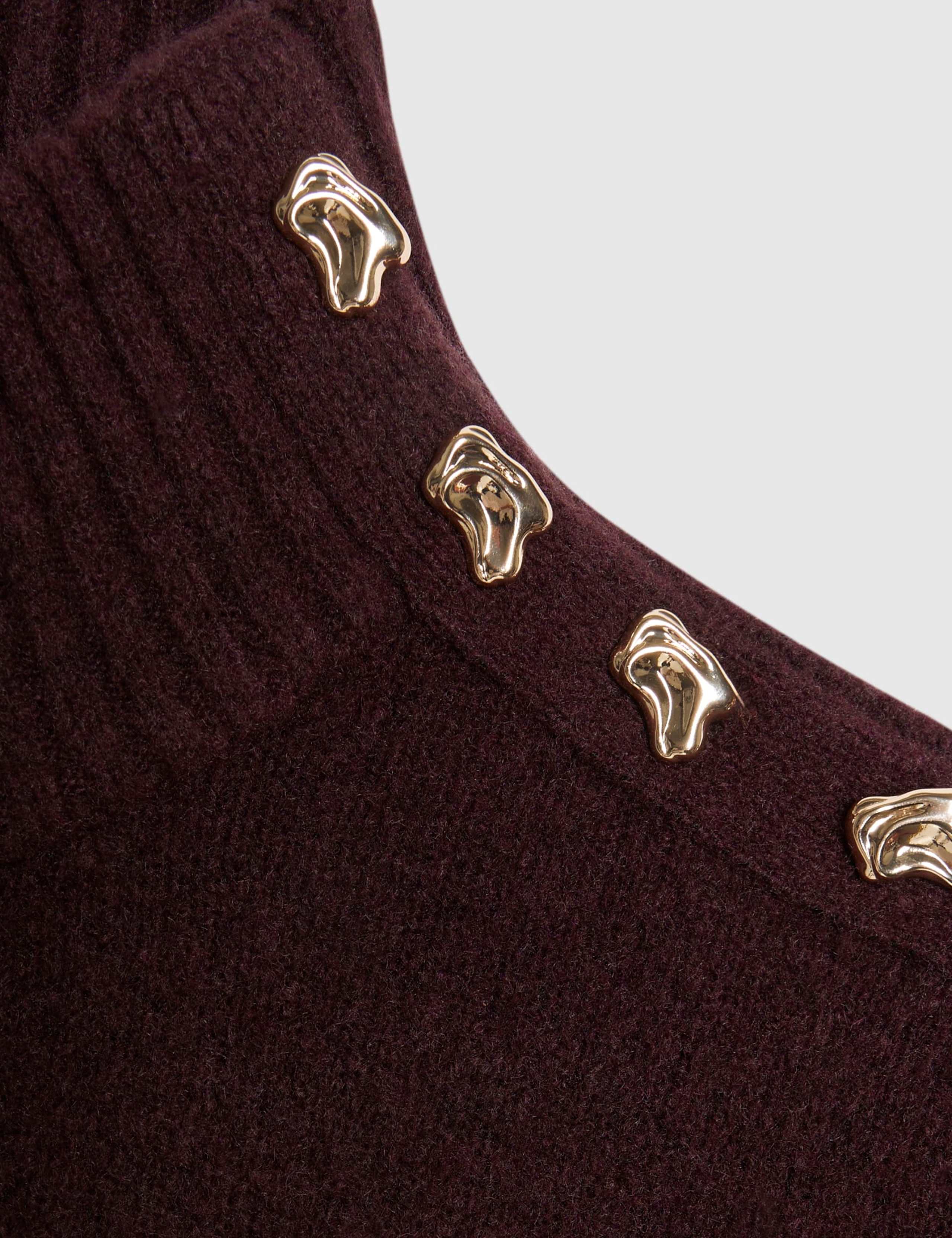 Funnel Neck Button Detail Jumper 5 of 6