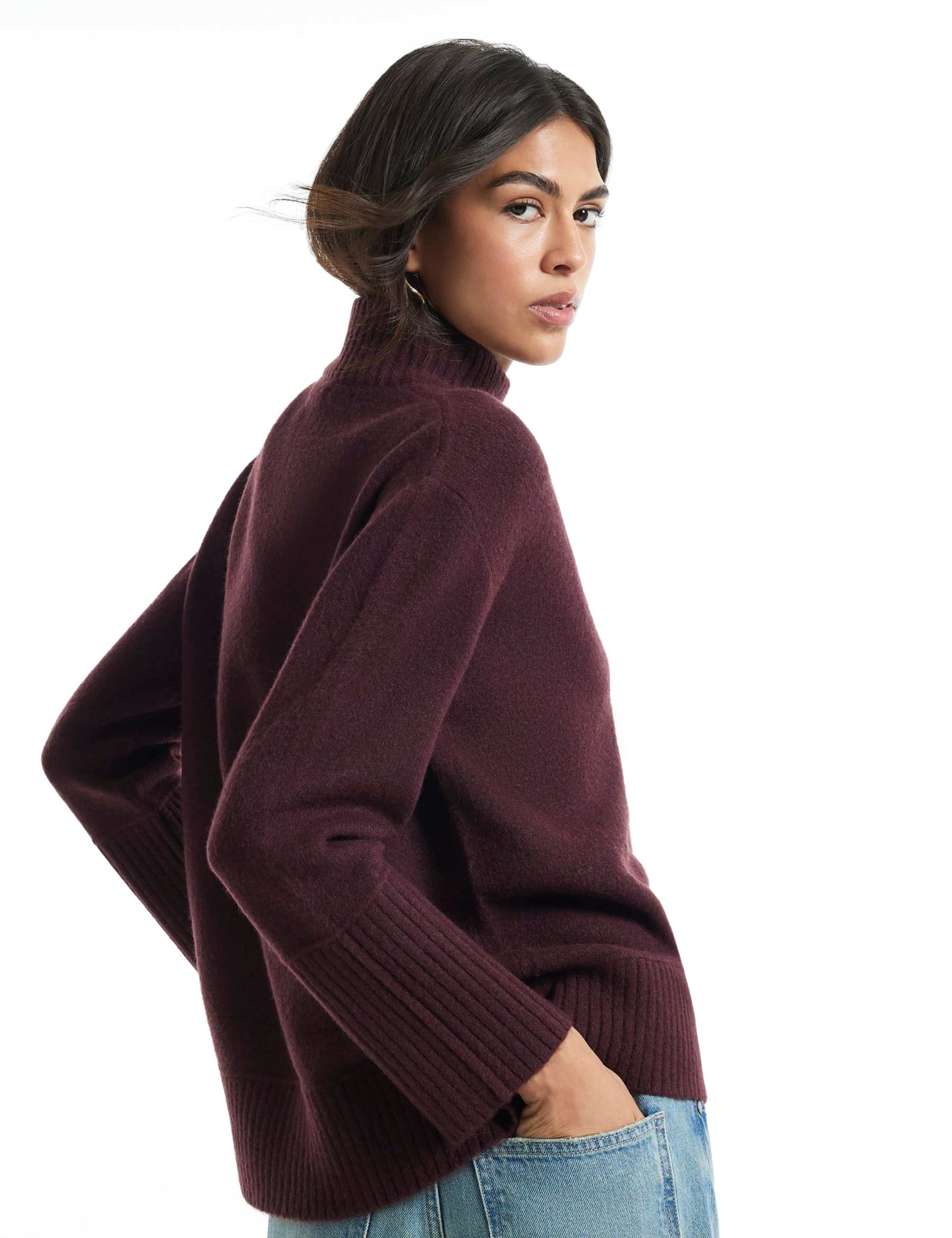 Funnel Neck Button Detail Jumper 6 of 6