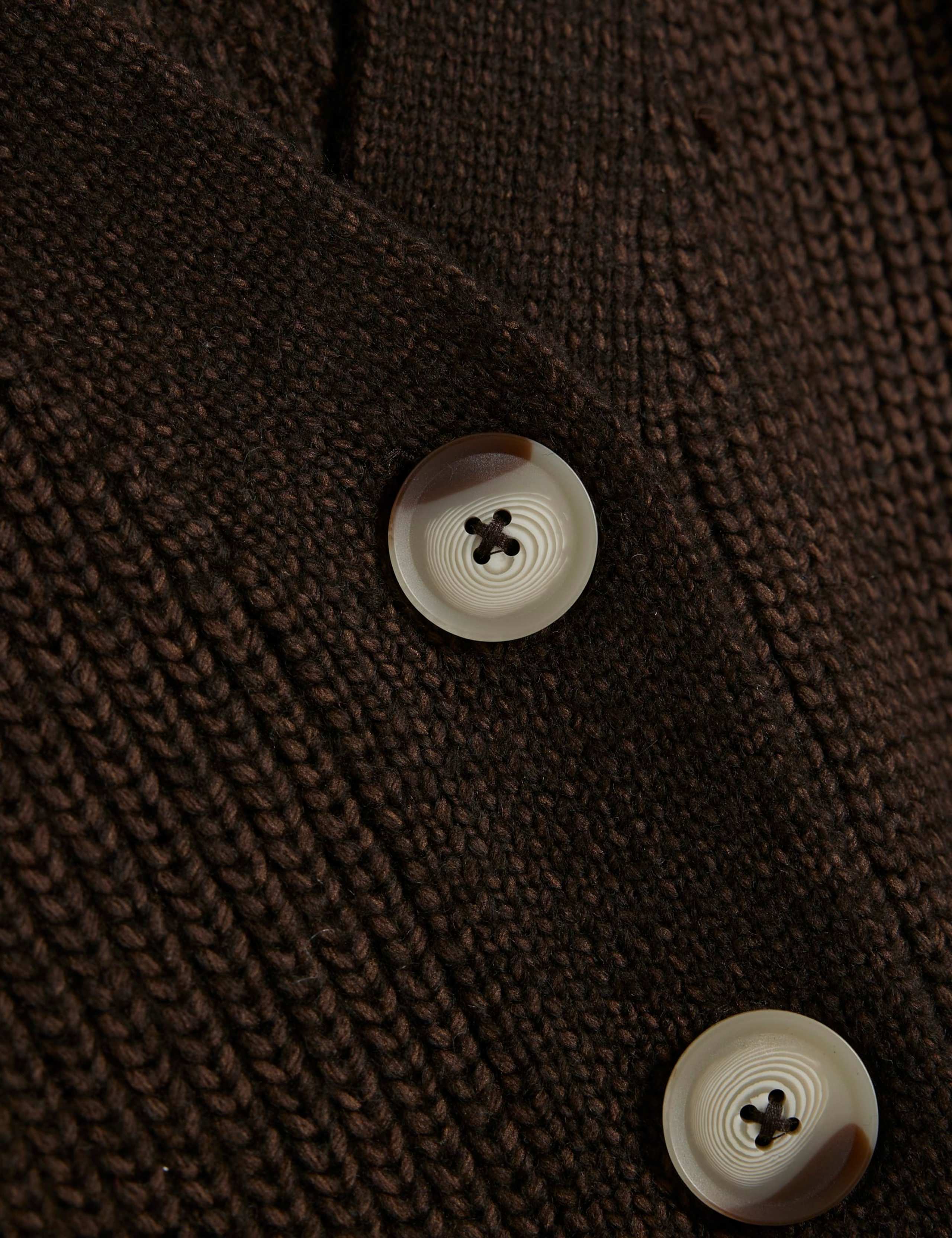 Pure Cotton Ribbed V Neck Relaxed Cardigan 6 of 6