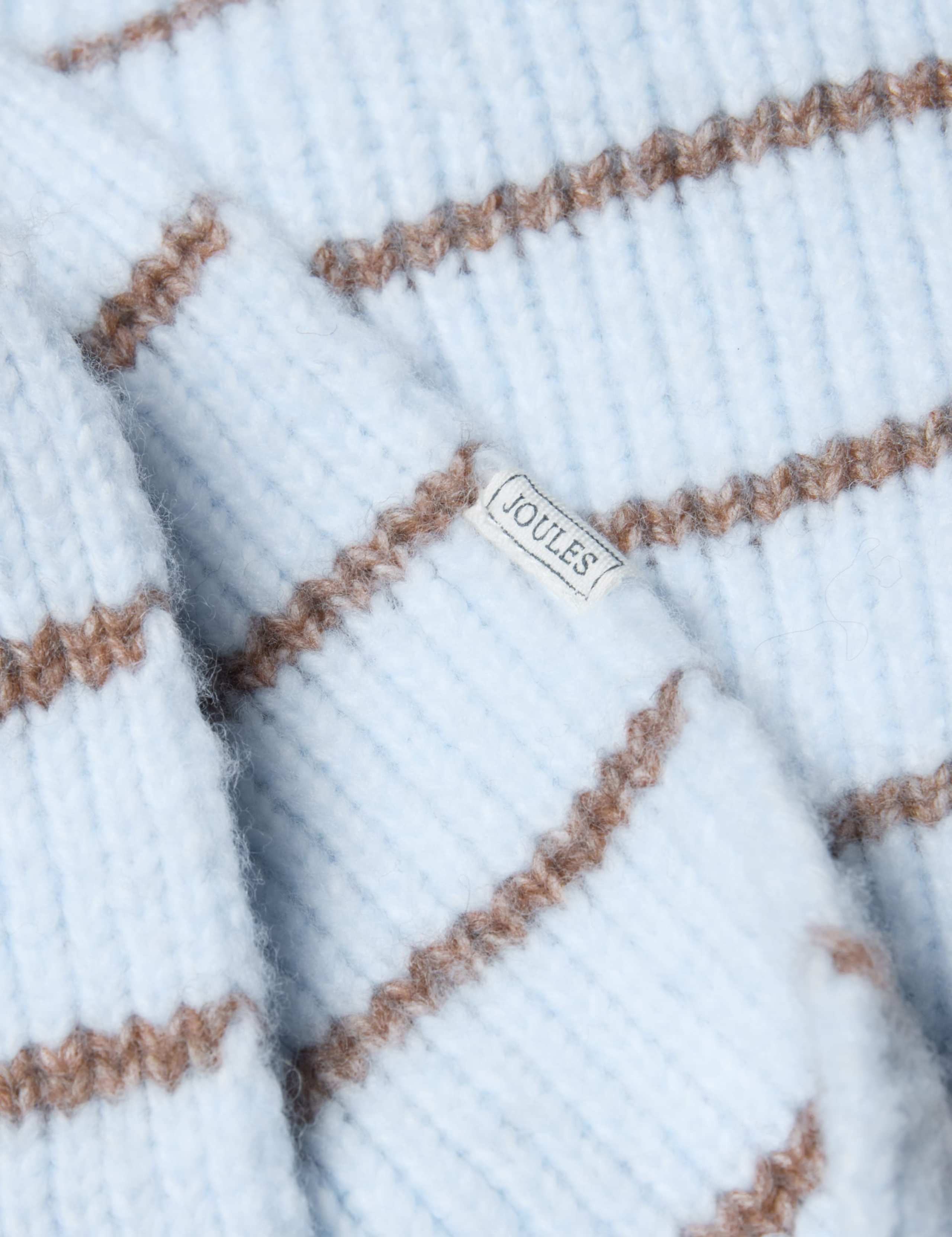 Knitted Striped Hooded Scarf 3 of 6