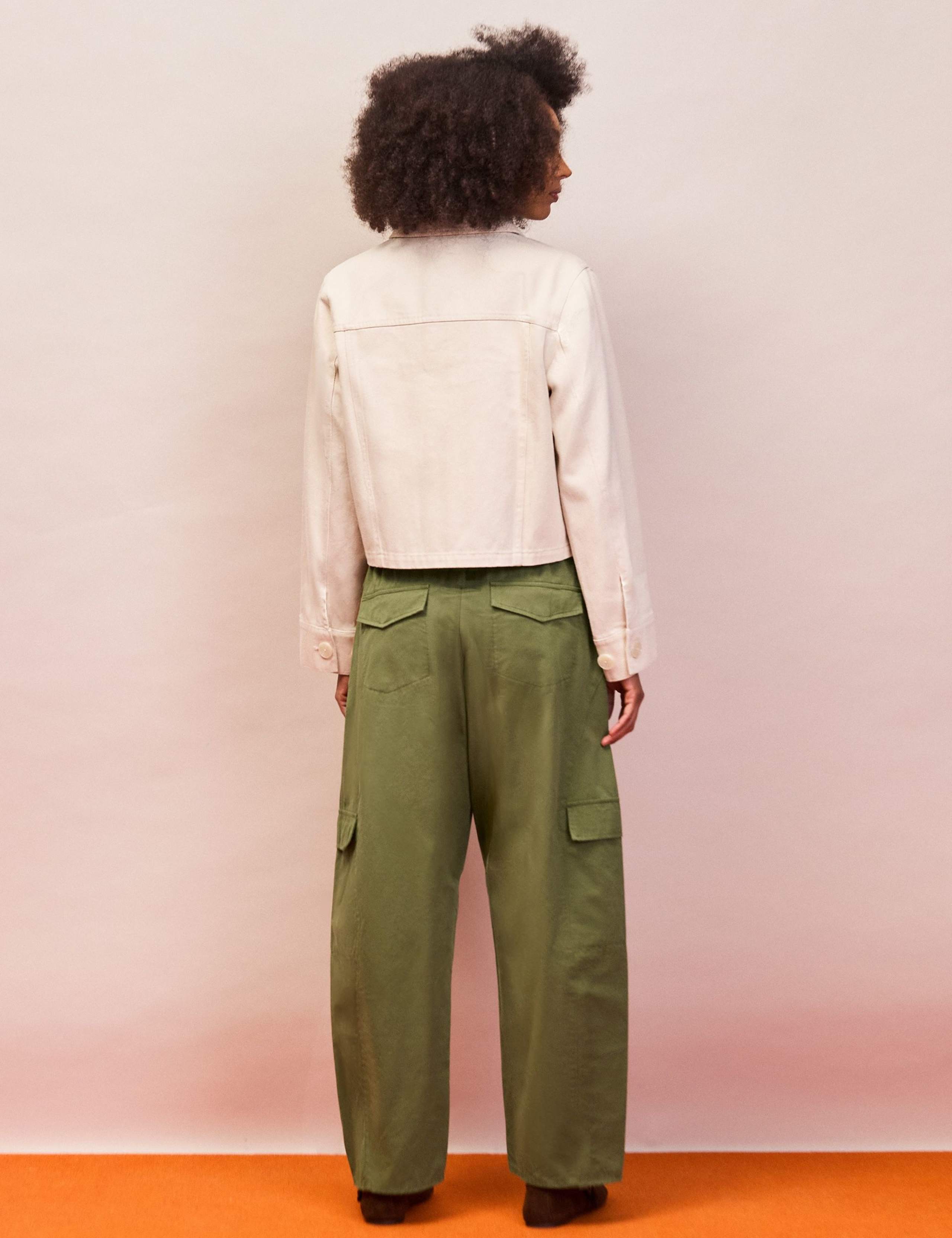 Denim Patch Pocket Lightweight Cropped Jacket 5 of 7