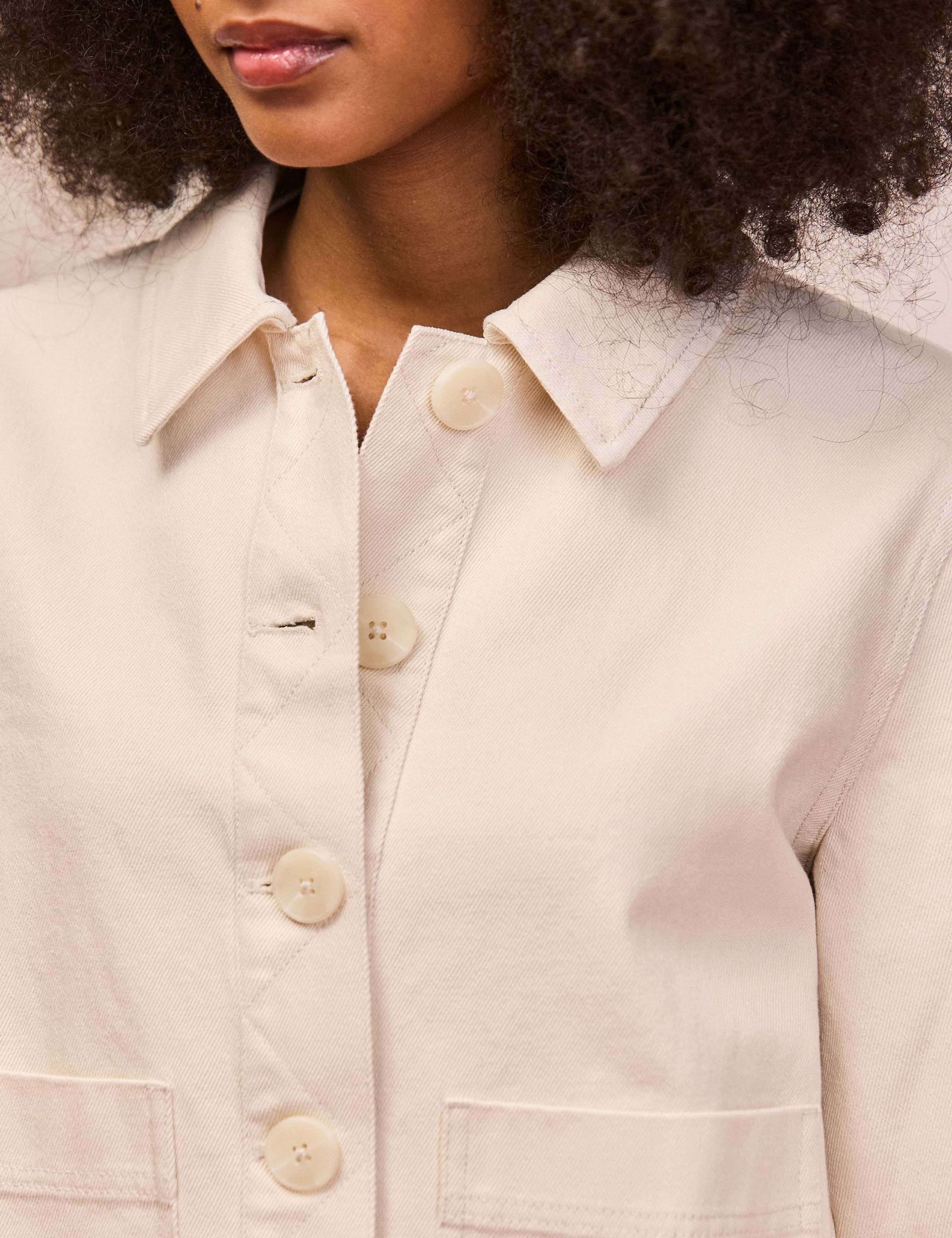 Denim Patch Pocket Lightweight Cropped Jacket 6 of 7