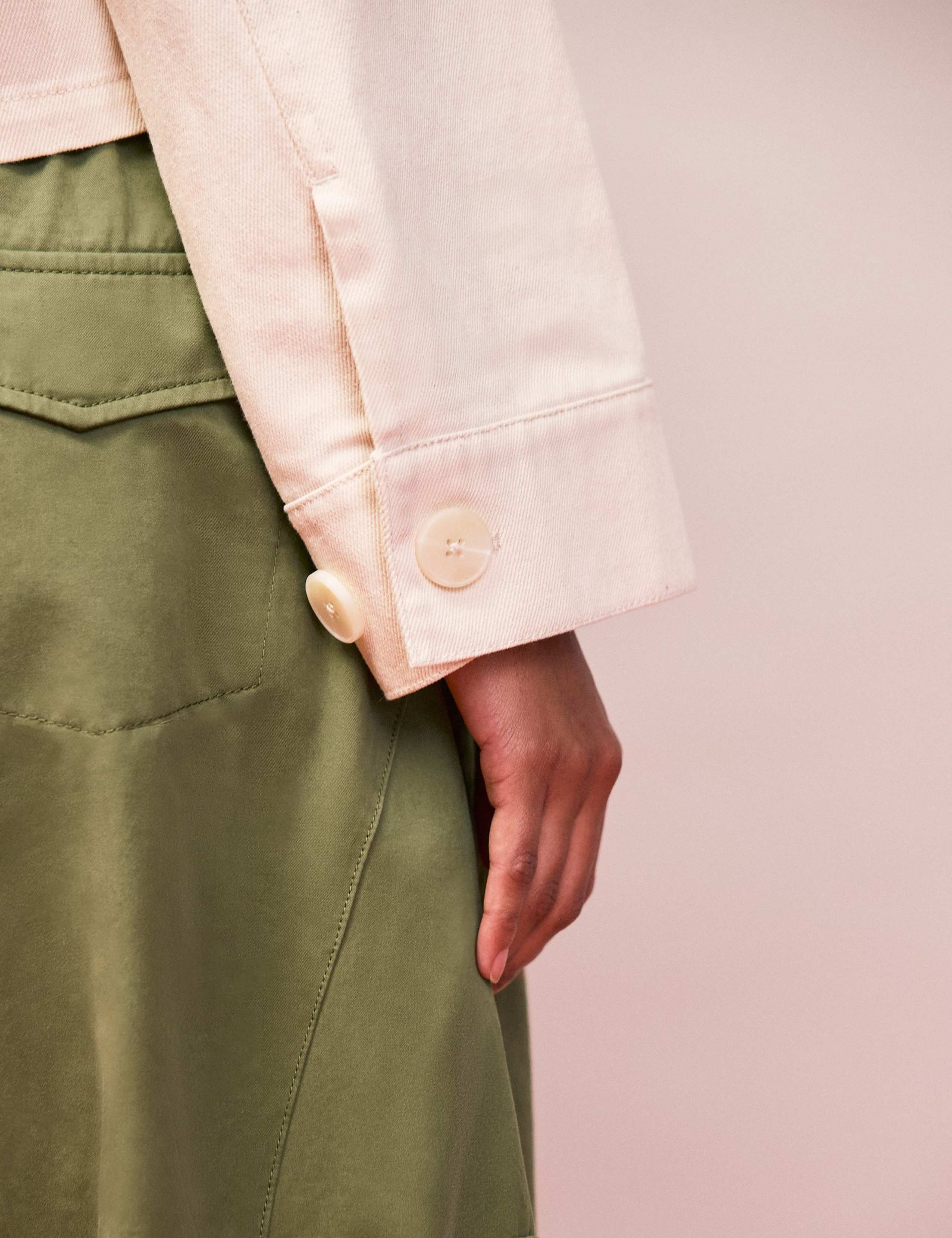 Denim Patch Pocket Lightweight Cropped Jacket 7 of 7