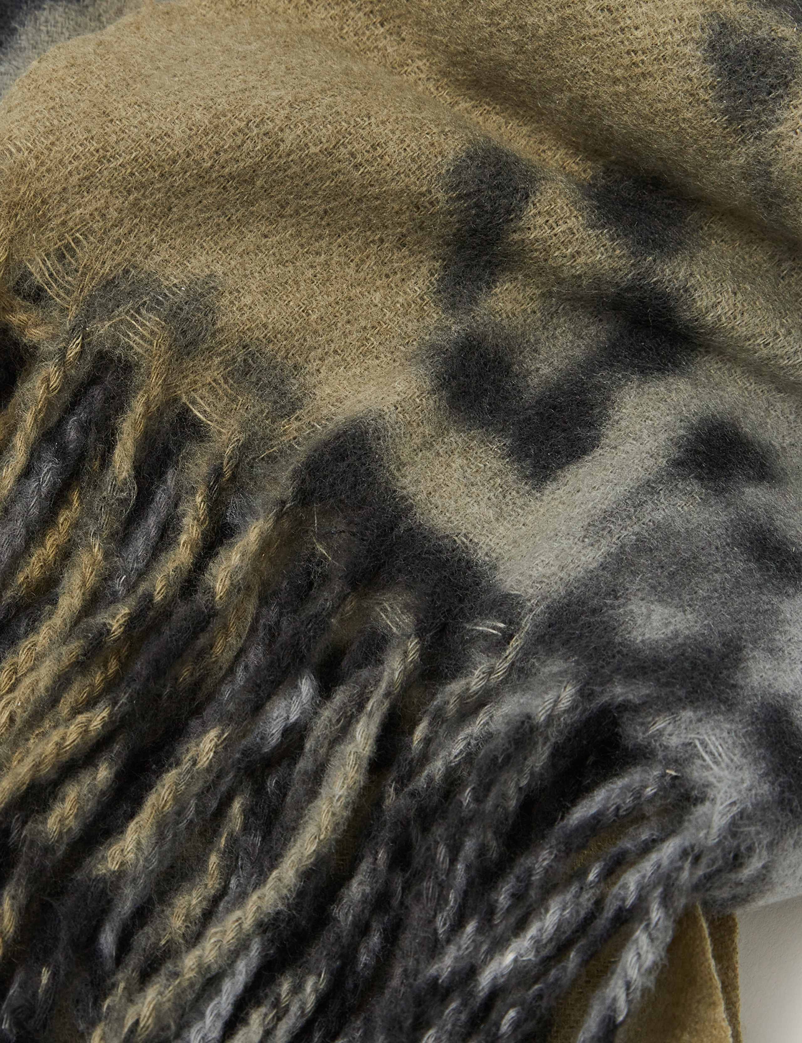 Animal Print Fringed Scarf 2 of 3