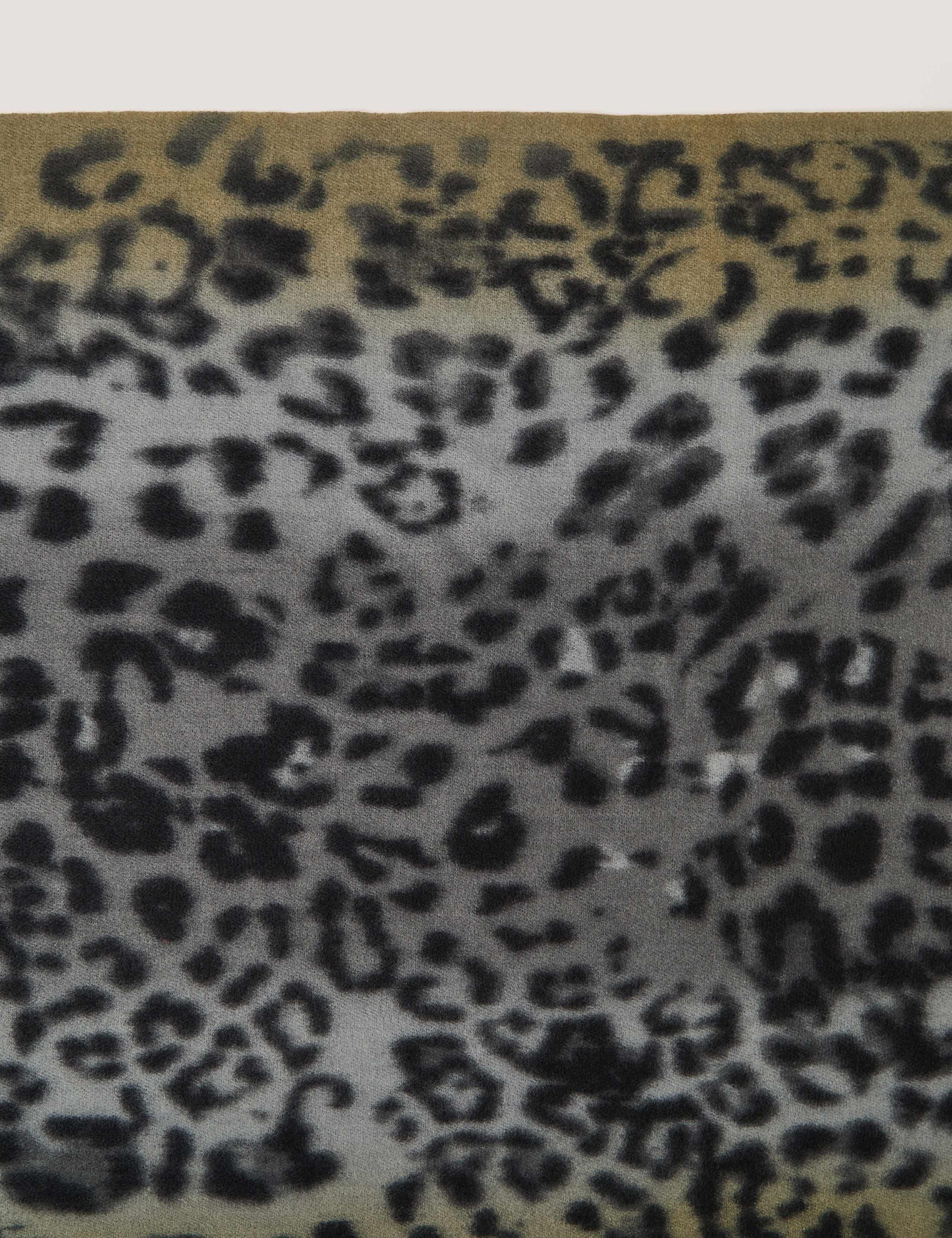 Animal Print Fringed Scarf 3 of 3