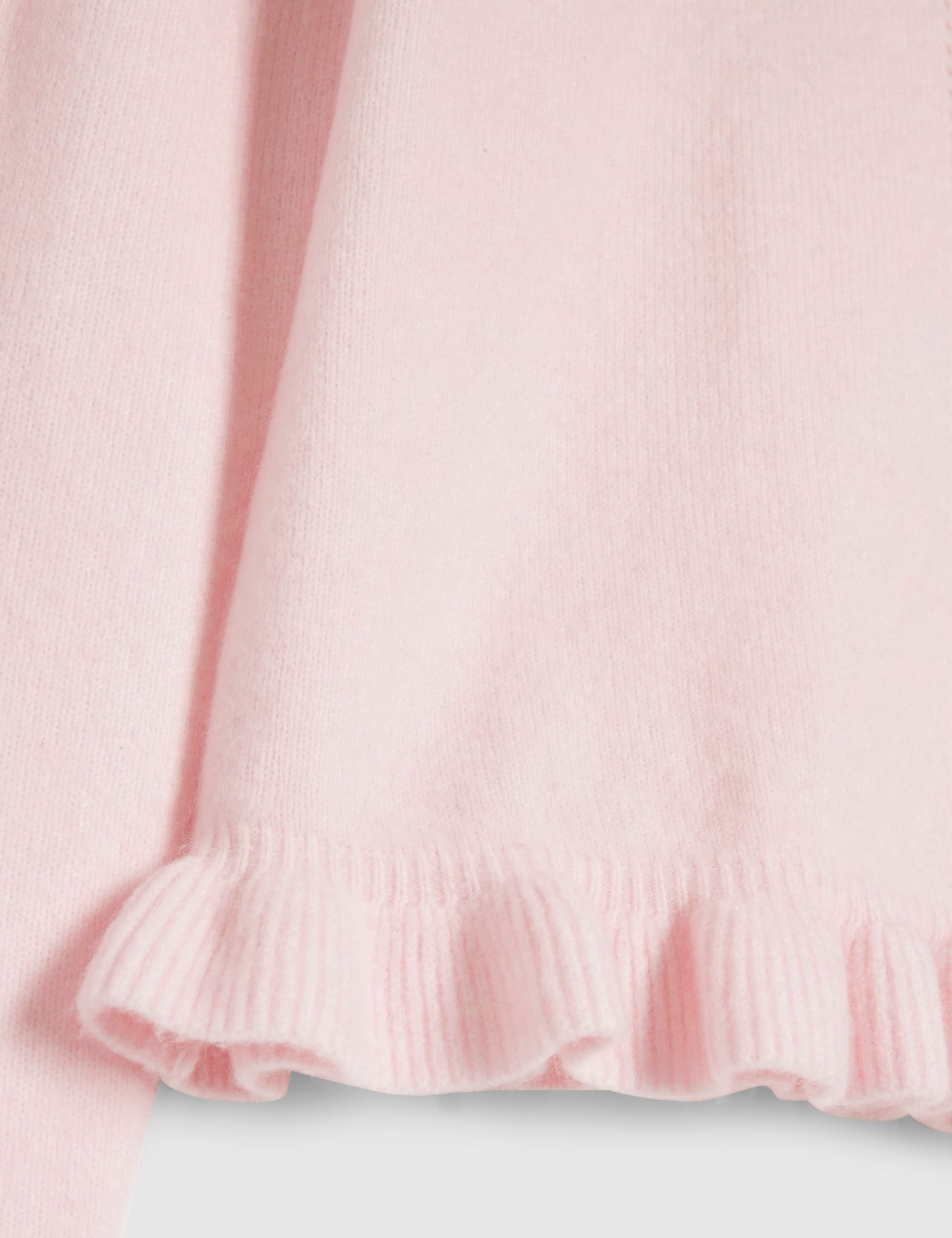 Pure Cotton Textured Frill Detail Jumper 2 of 6