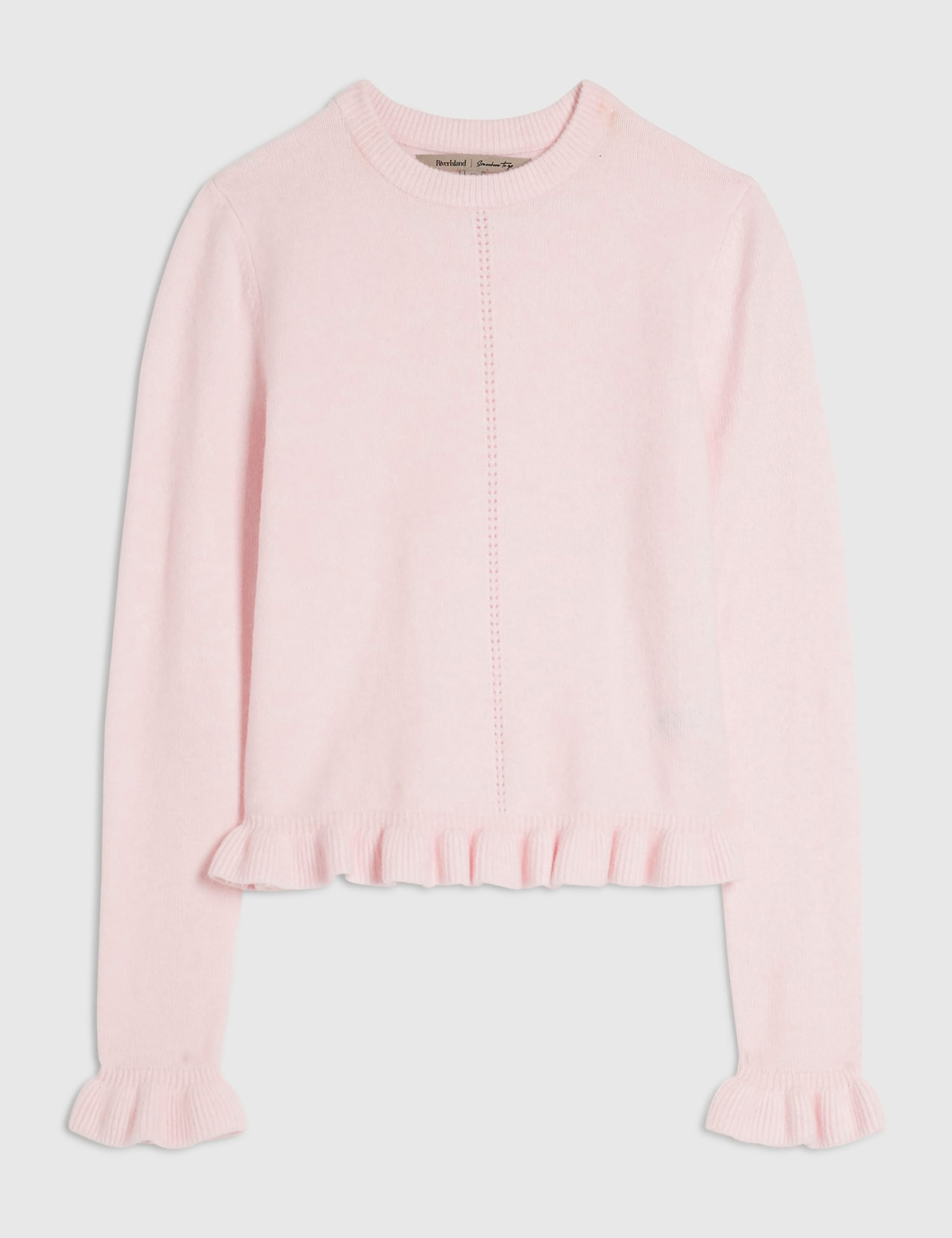 Pure Cotton Textured Frill Detail Jumper 3 of 6
