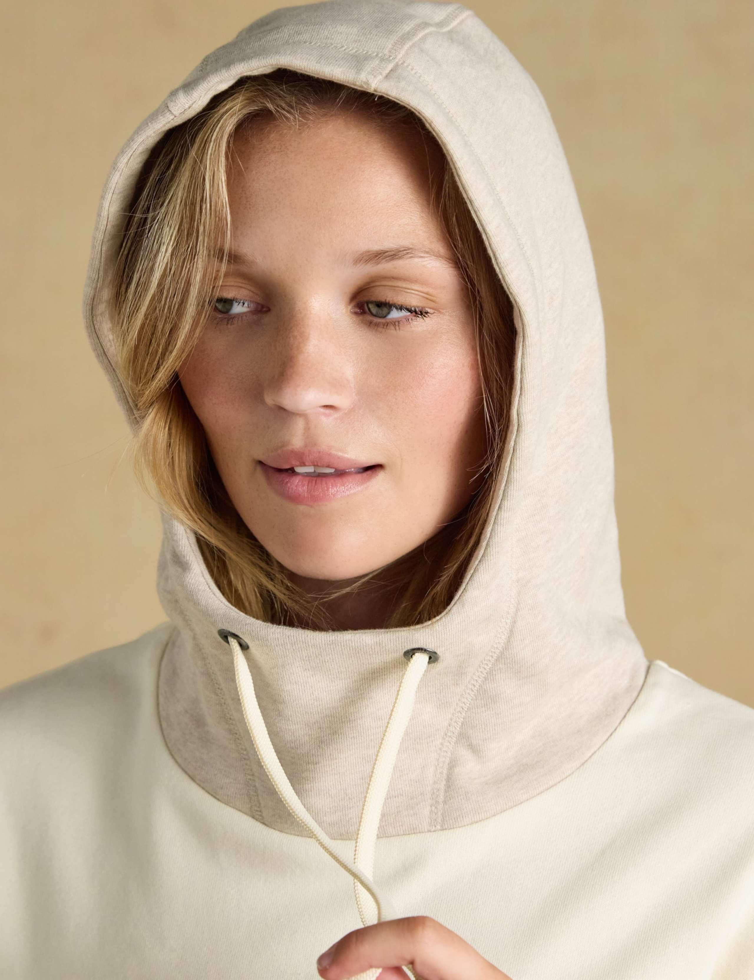 Pure Cotton Colour Block Relaxed Hoodie 2 of 7