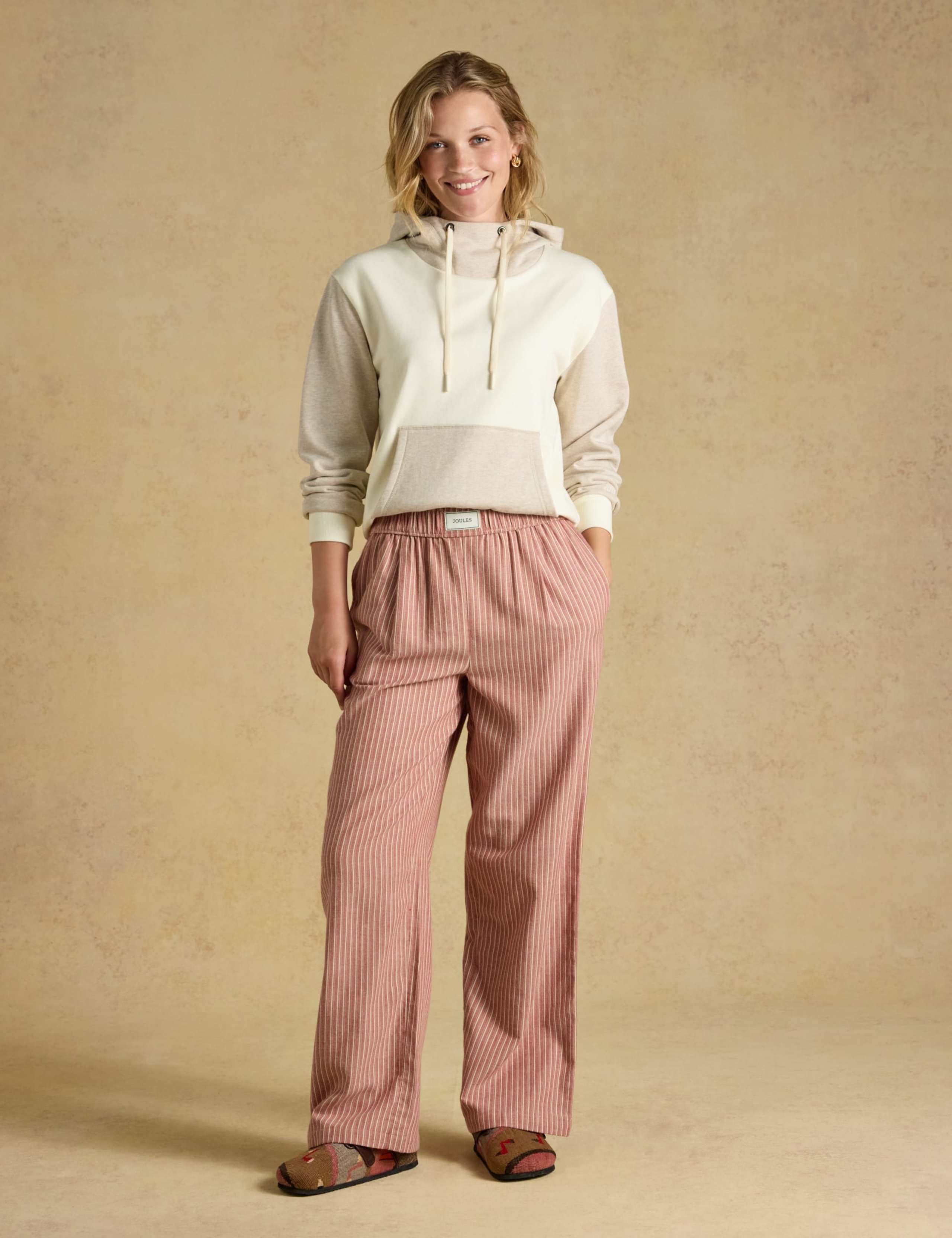 Pure Cotton Colour Block Relaxed Hoodie 4 of 7