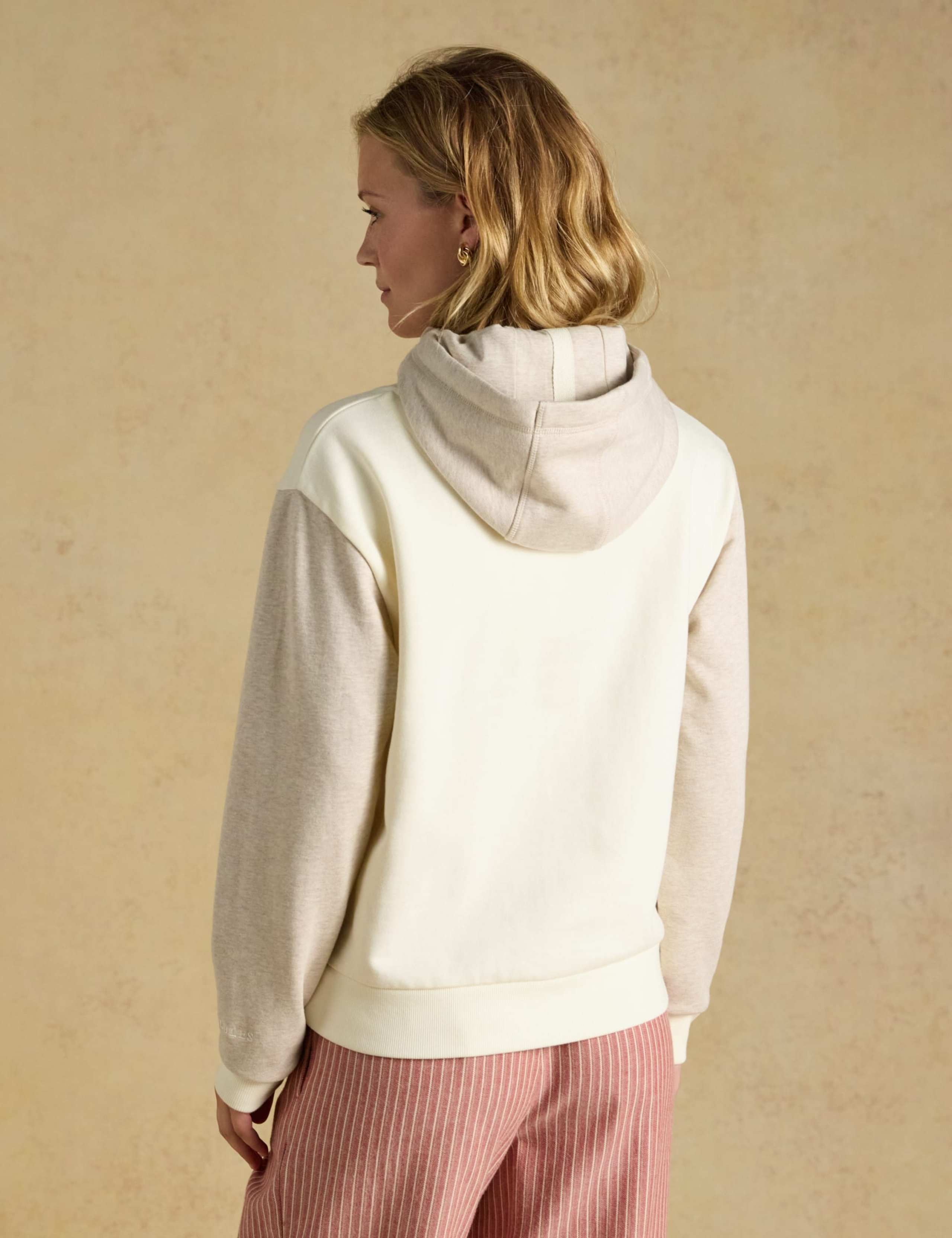 Pure Cotton Colour Block Relaxed Hoodie 7 of 7