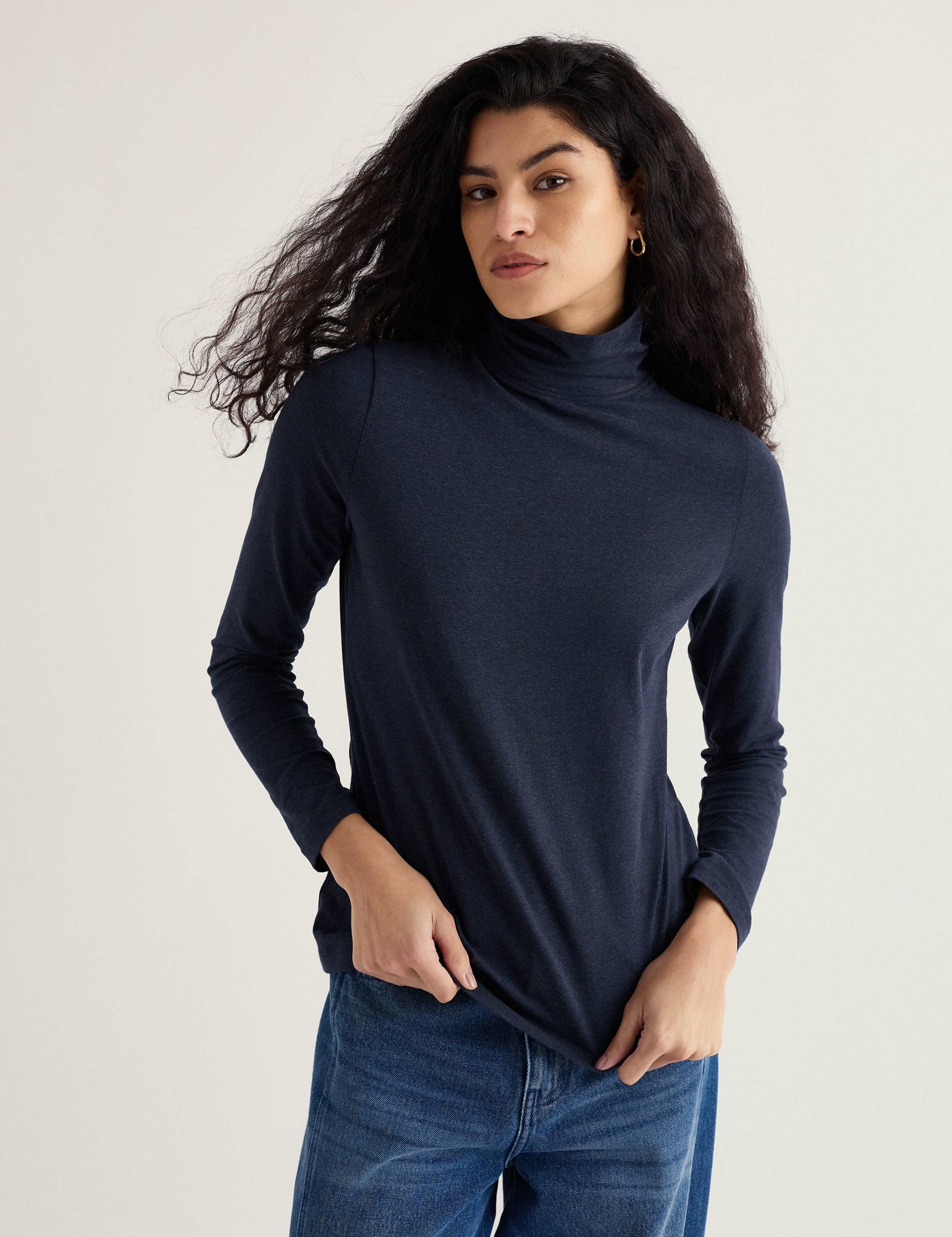 Cotton Rich Roll Neck Top 3 of 5