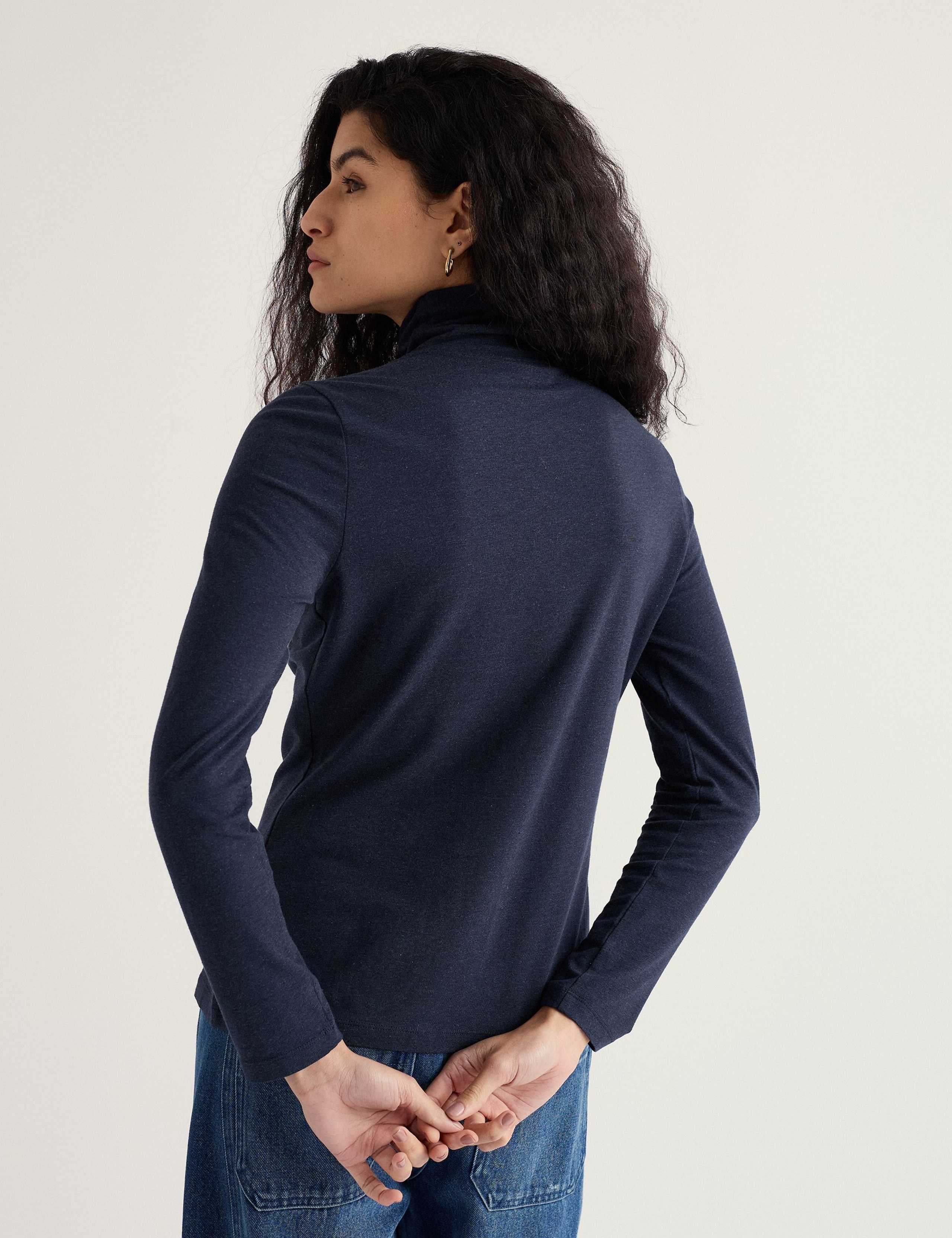 Cotton Rich Roll Neck Top 4 of 5