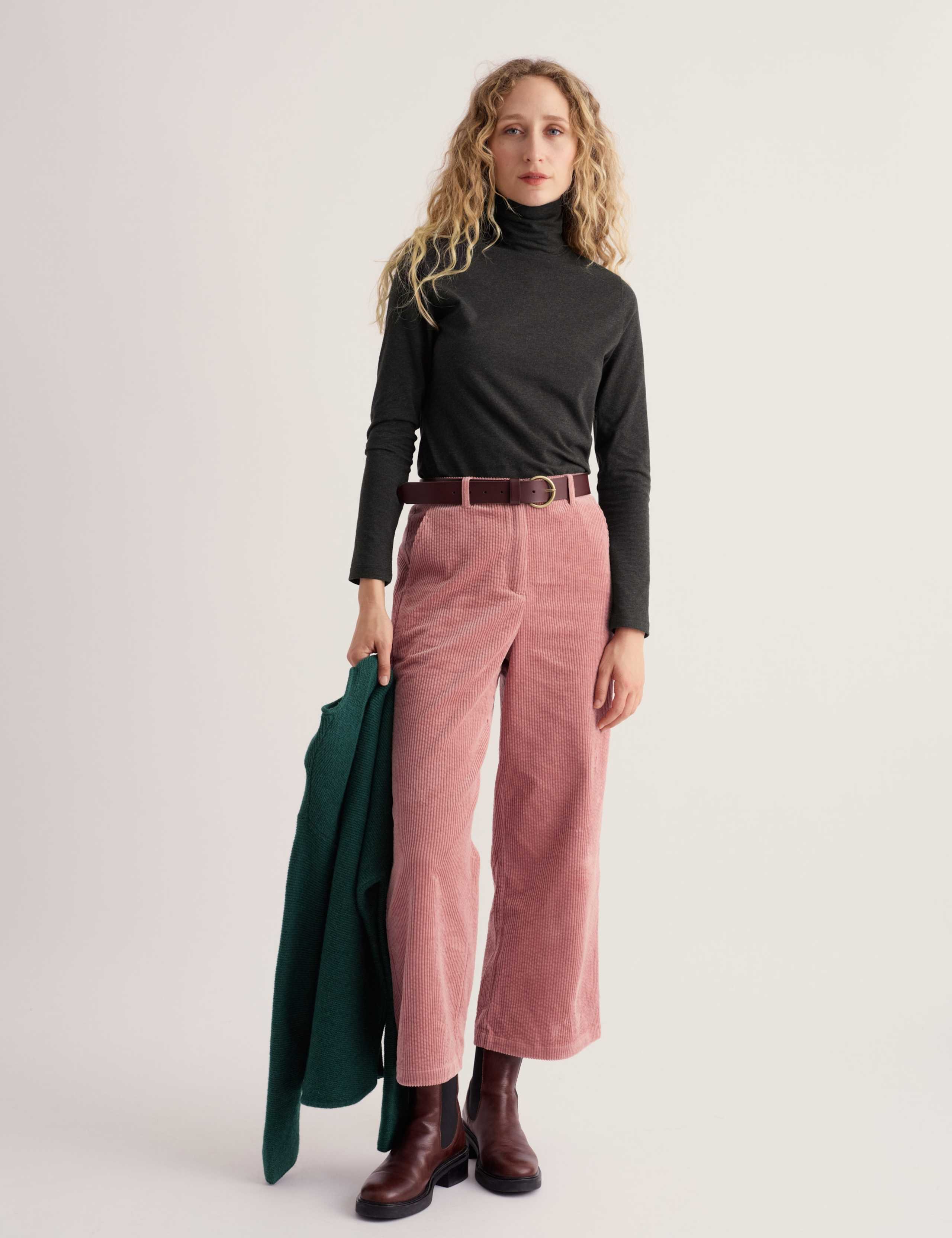 Cotton Rich Roll Neck Top 1 of 4