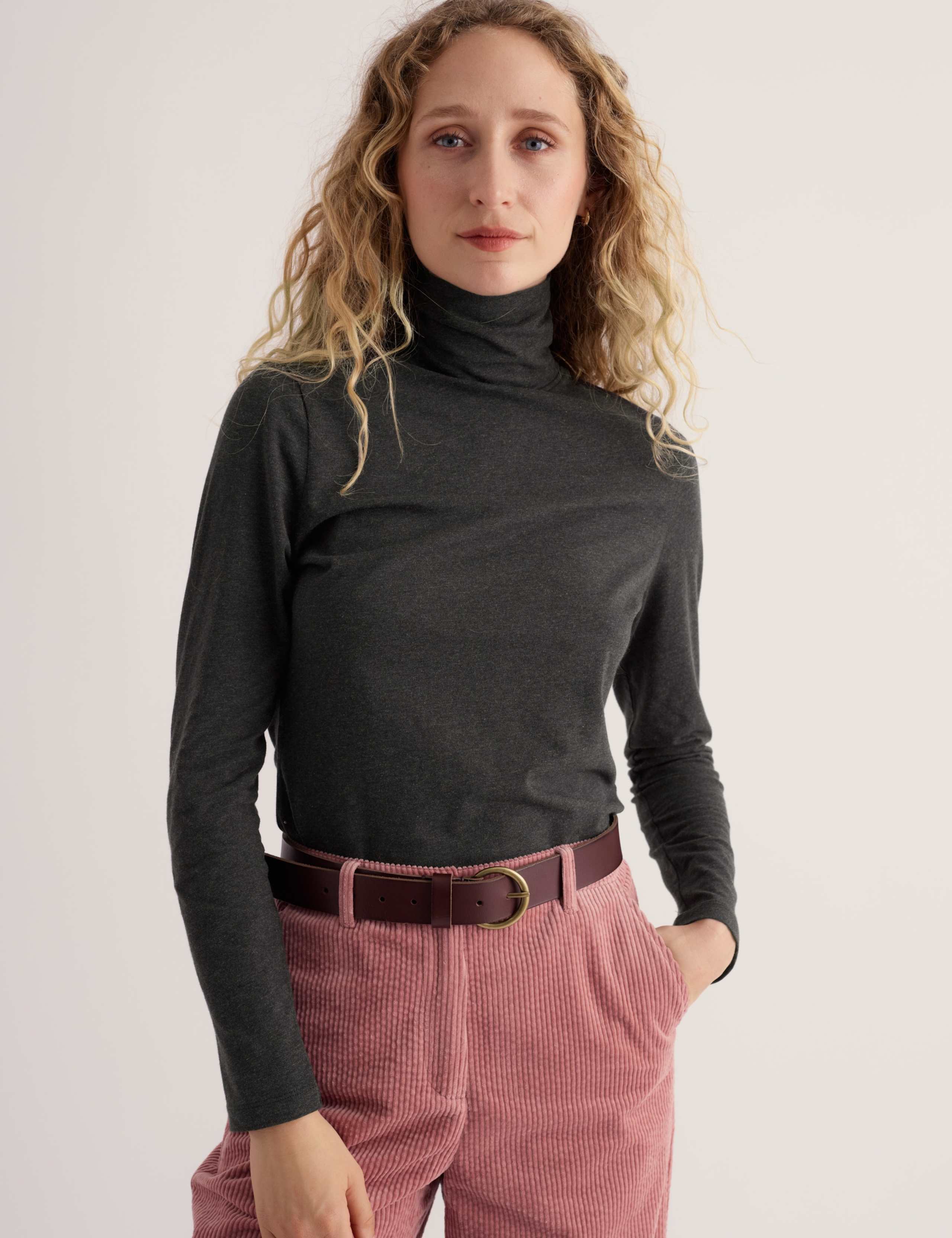 Cotton Rich Roll Neck Top 3 of 4