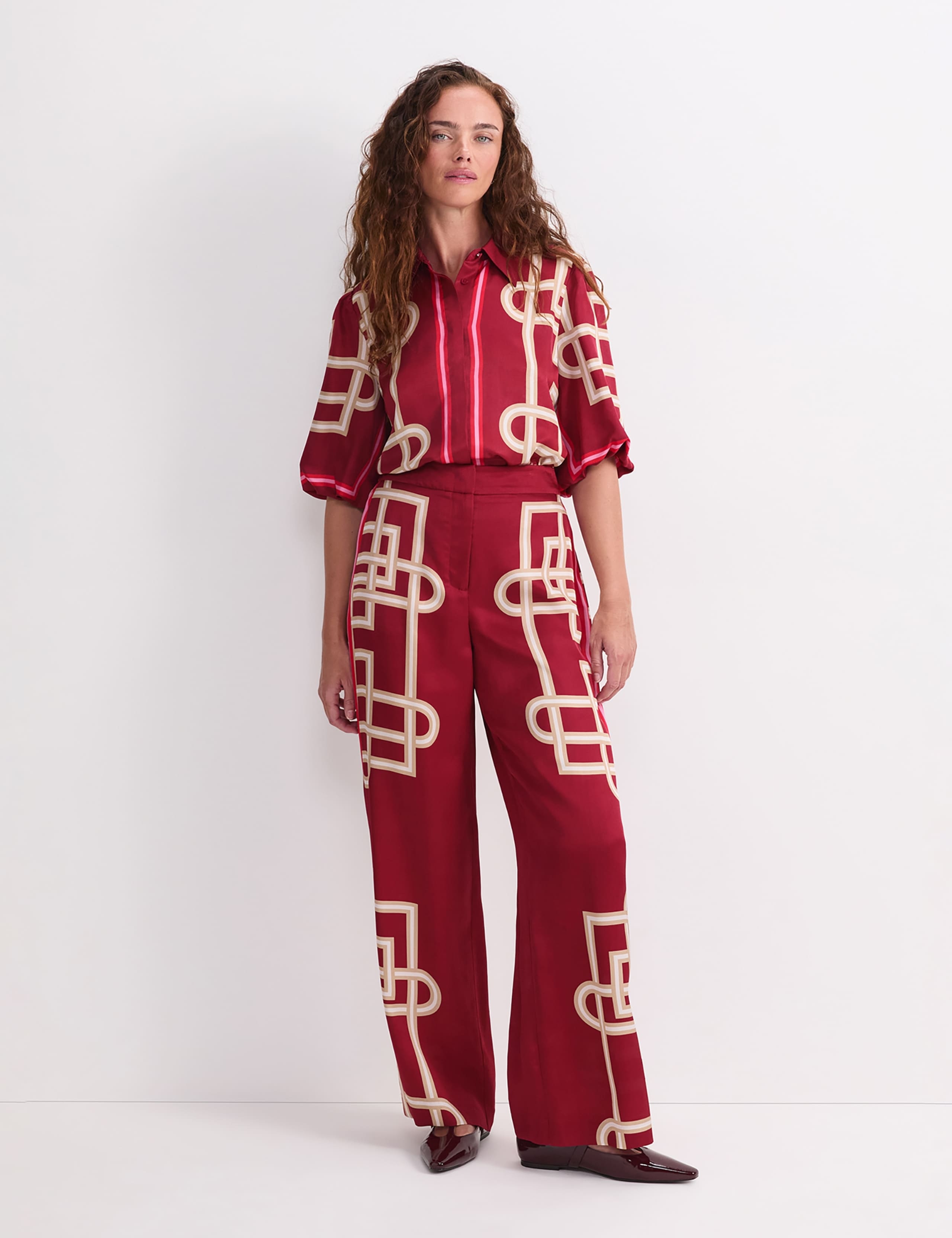 Satin Printed Trousers 2 of 7