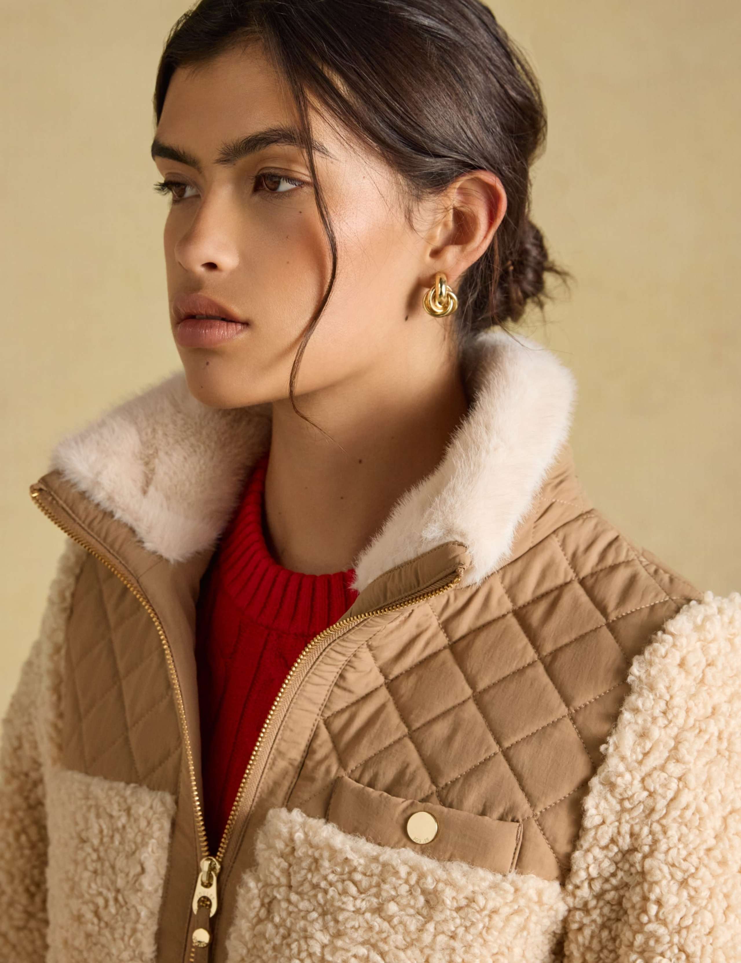 Borg Quilted Collared Jacket 10 of 10