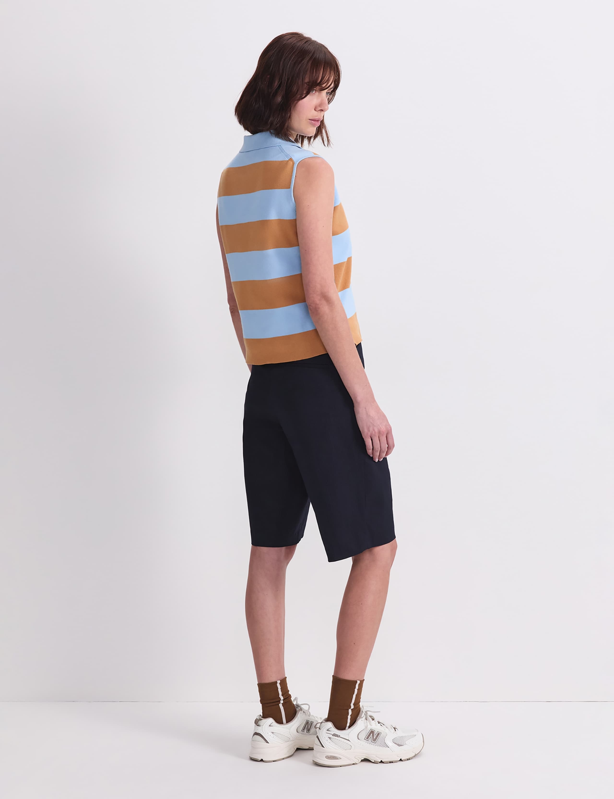 Cotton Rich Striped Polo Tank Top 4 of 7