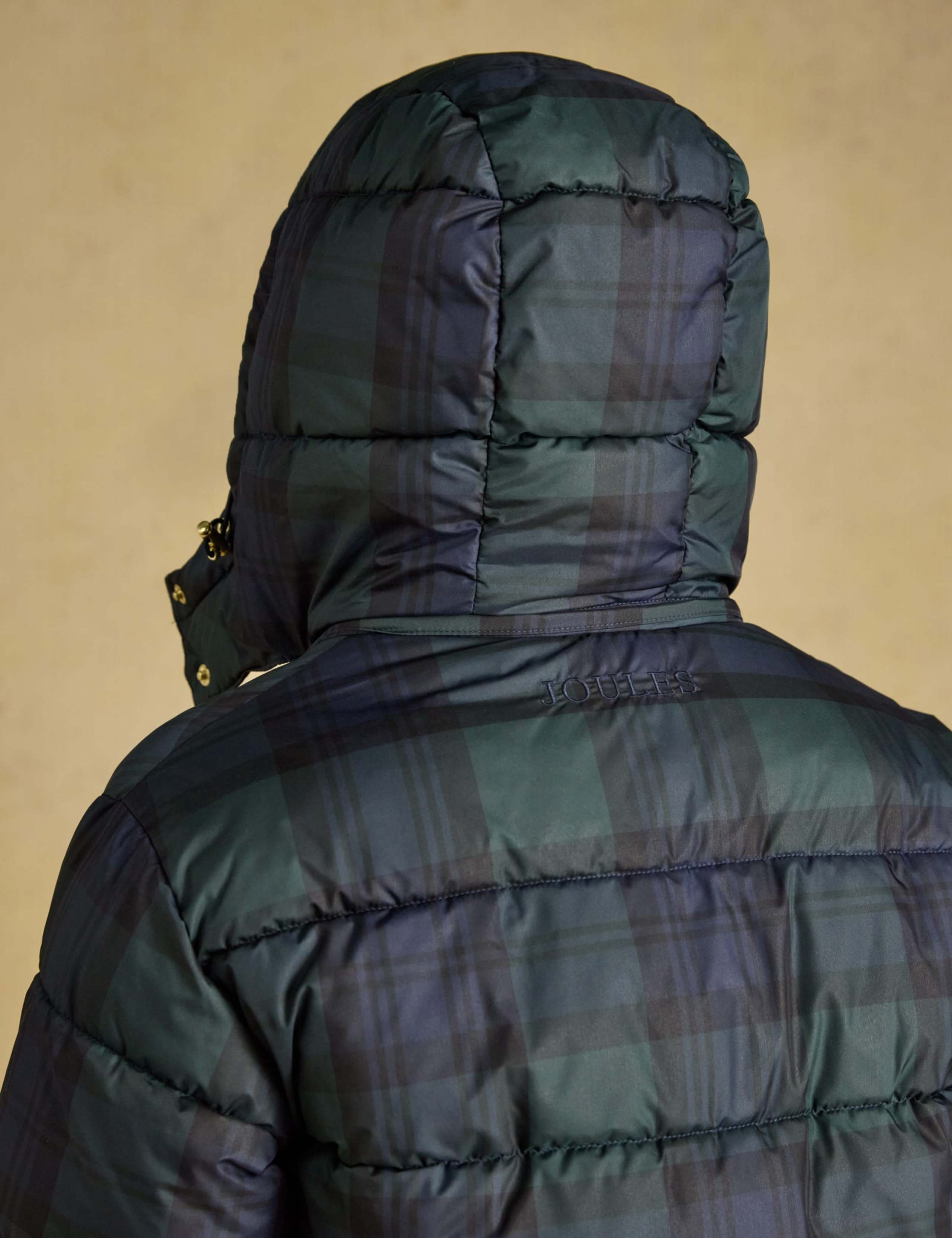 Checked Padded Hooded Cropped Puffer Coat 11 of 11